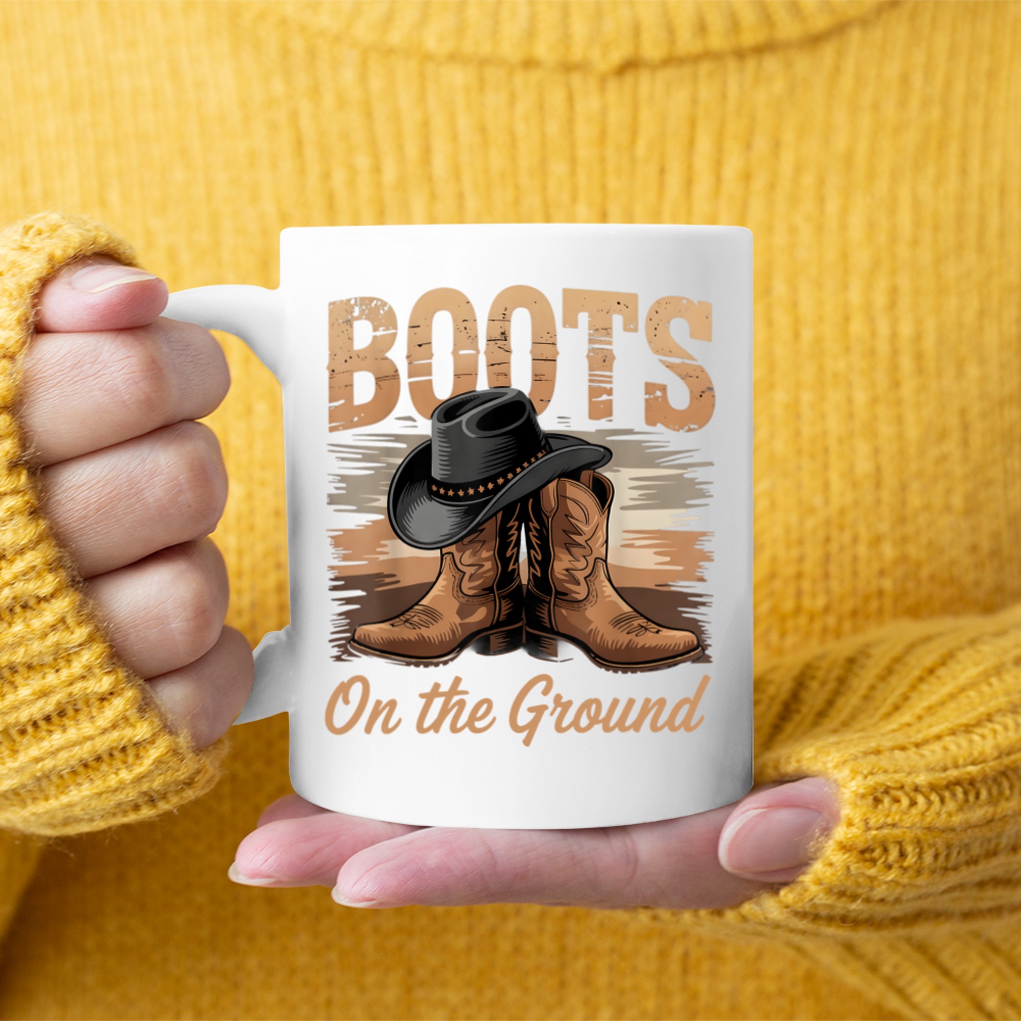 Boots On The Ground Black Cowgirl Melanin Mug