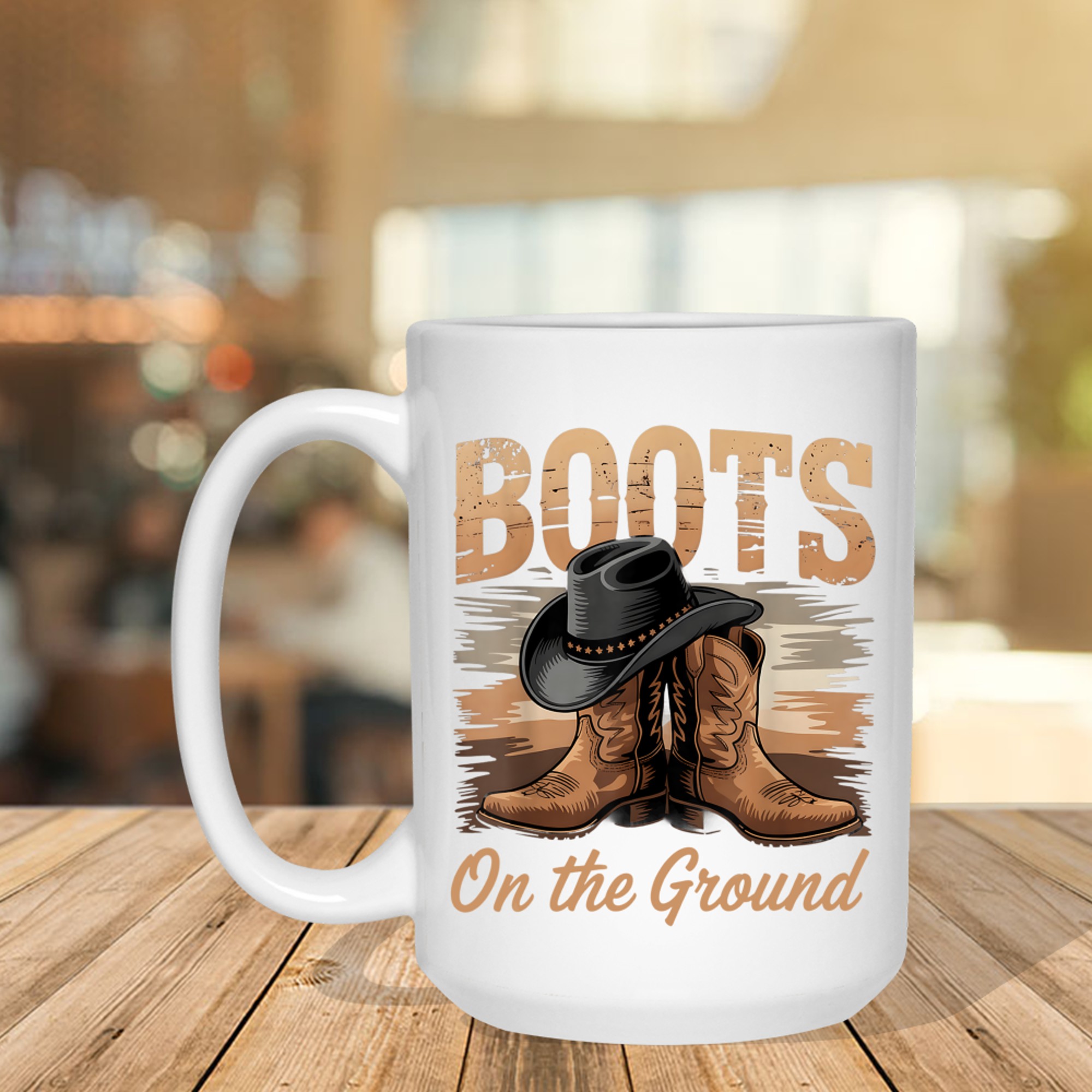 Boots On The Ground Black Cowgirl Melanin Mug