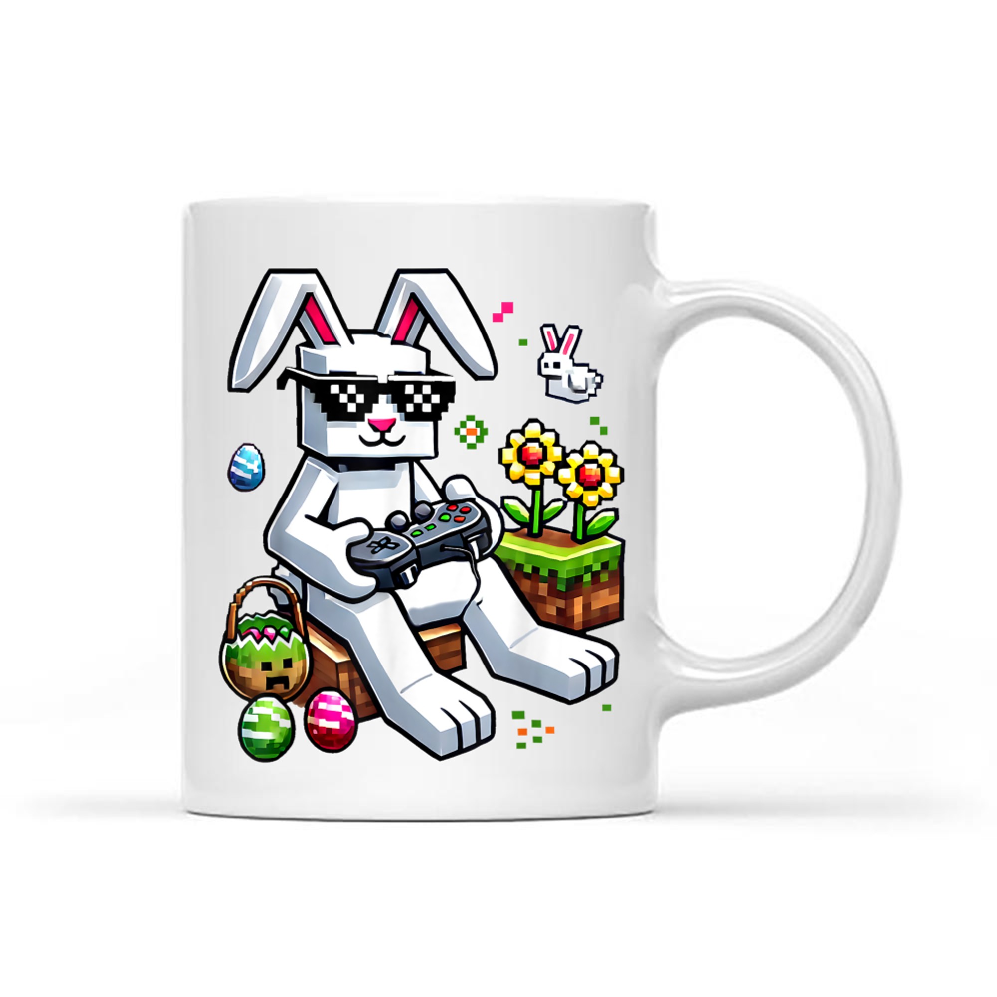 Boys Happy Easter Day Bunny Egg Video Game Mug