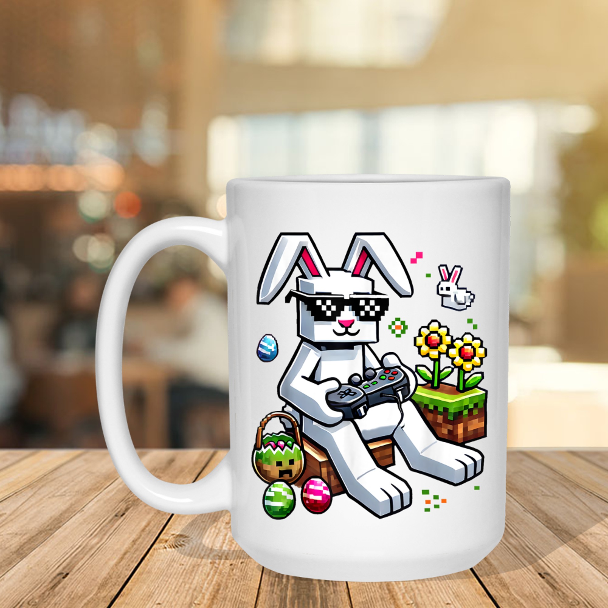 Boys Happy Easter Day Bunny Egg Video Game Mug