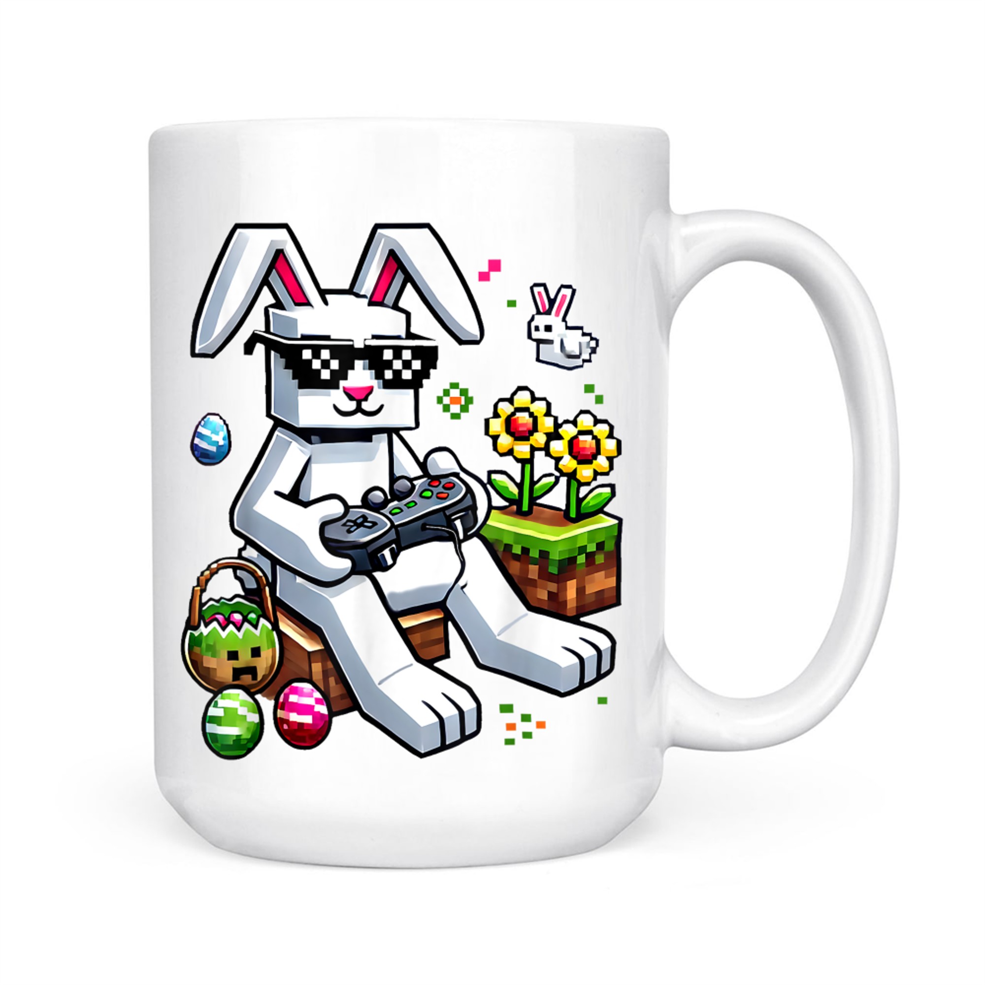 Boys Happy Easter Day Bunny Egg Video Game Mug