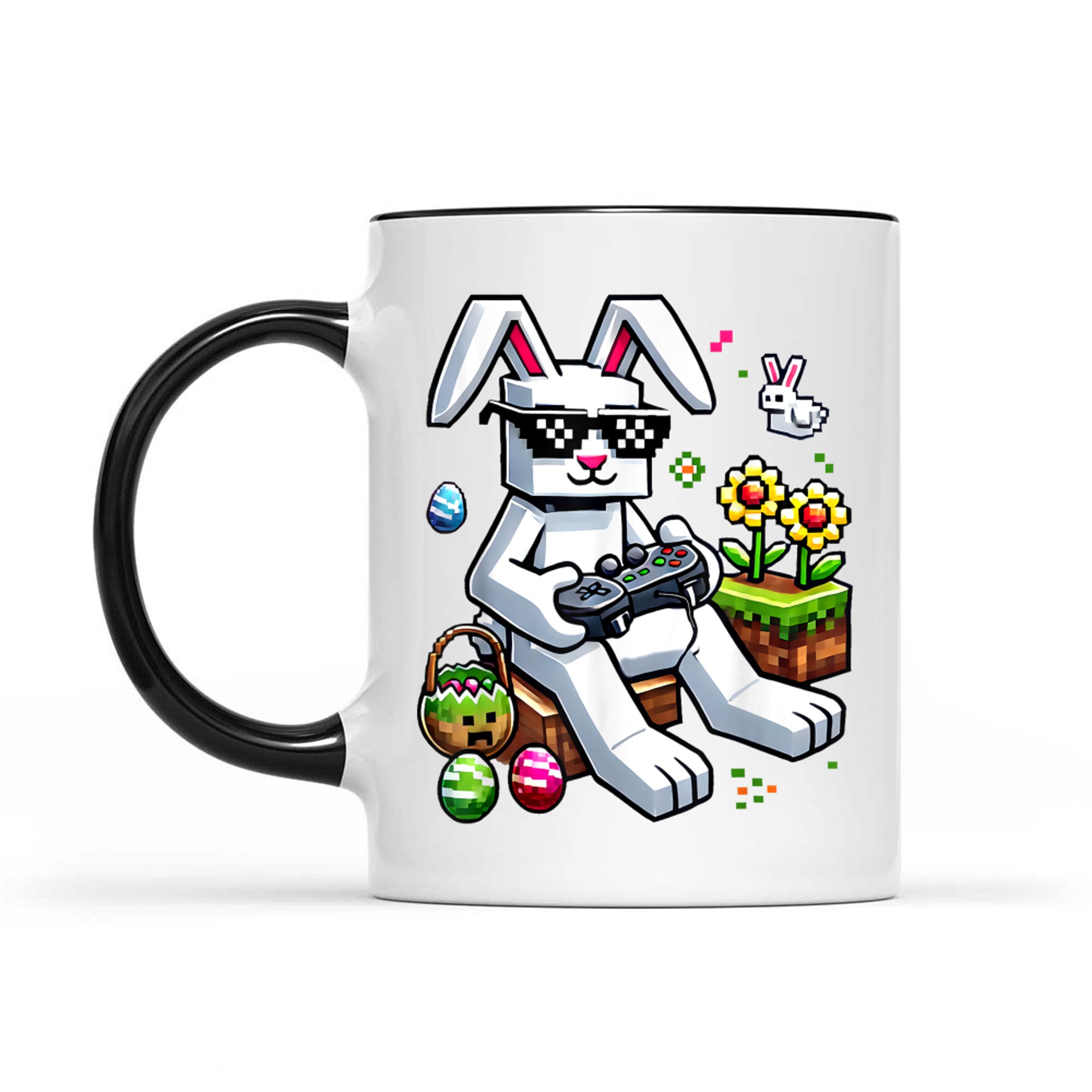 Boys Happy Easter Day Bunny Egg Video Game Mug