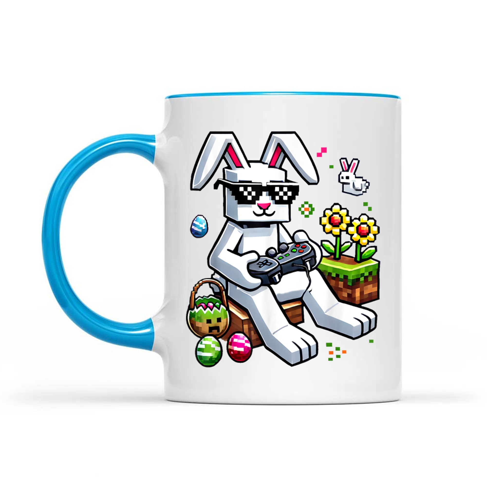 Boys Happy Easter Day Bunny Egg Video Game Mug