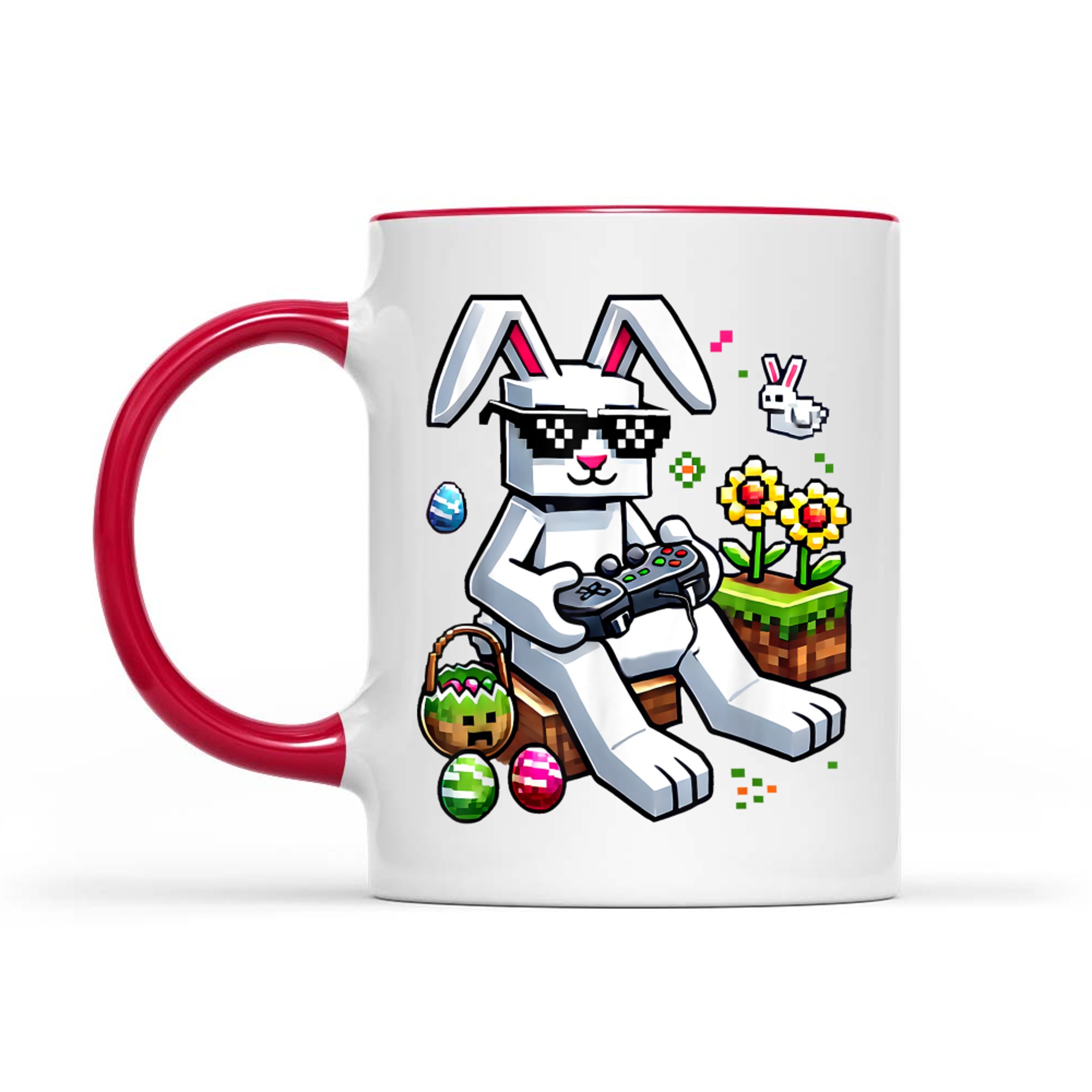 Boys Happy Easter Day Bunny Egg Video Game Mug