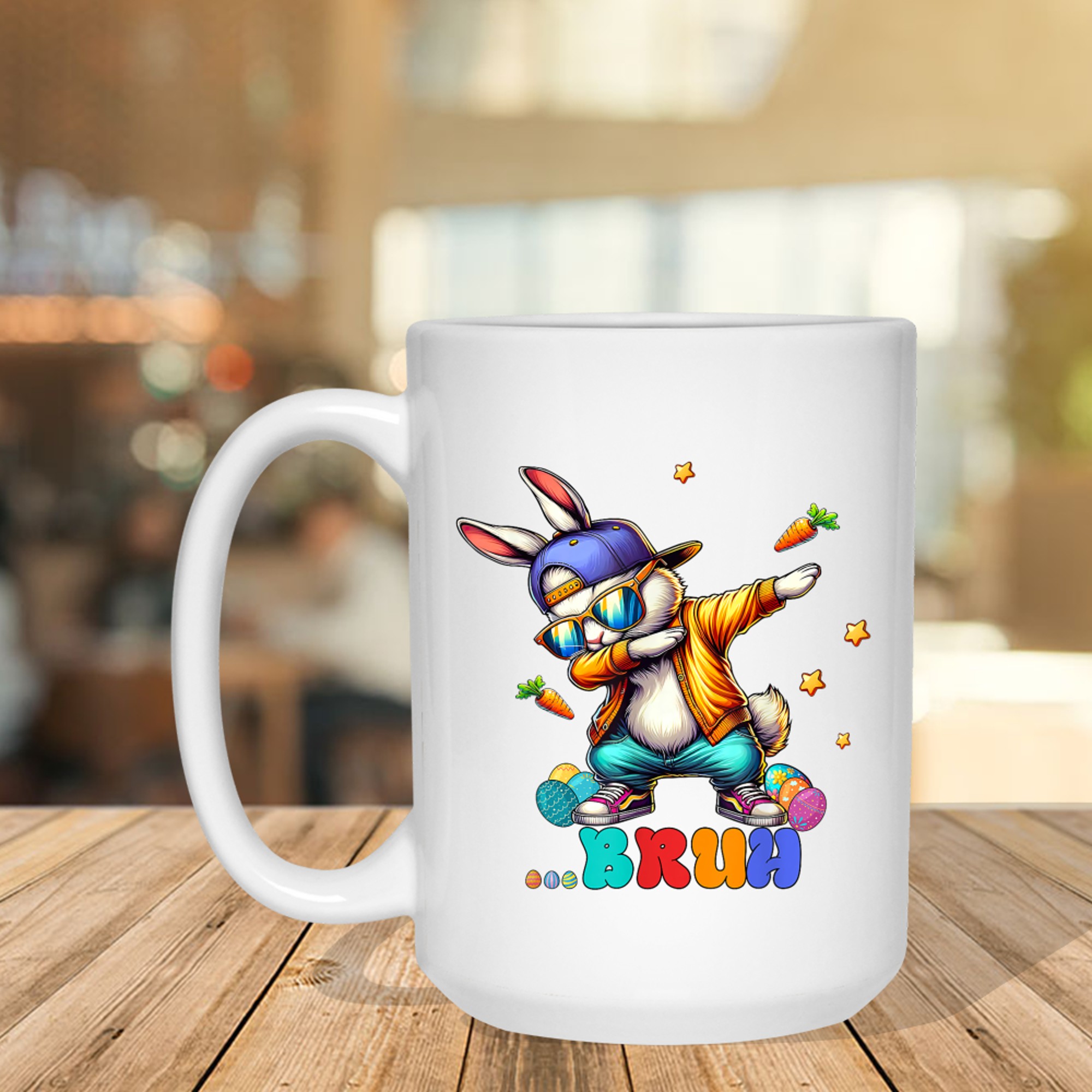 Bruh Dab Bunny Easter Funny Mug
