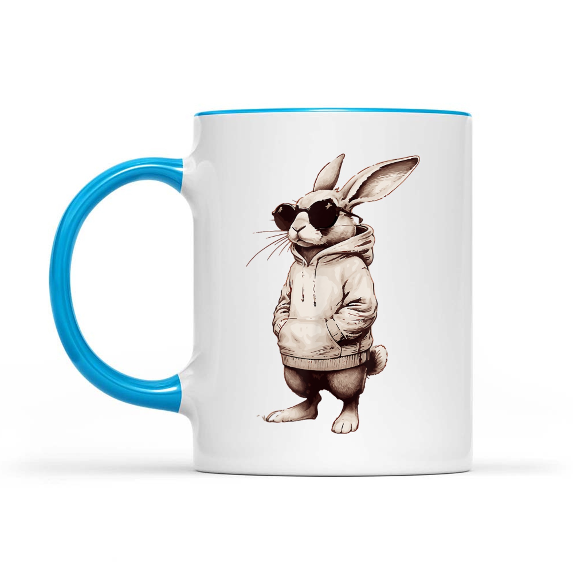 Bunny Face With Sunglasses Easter Day Mug