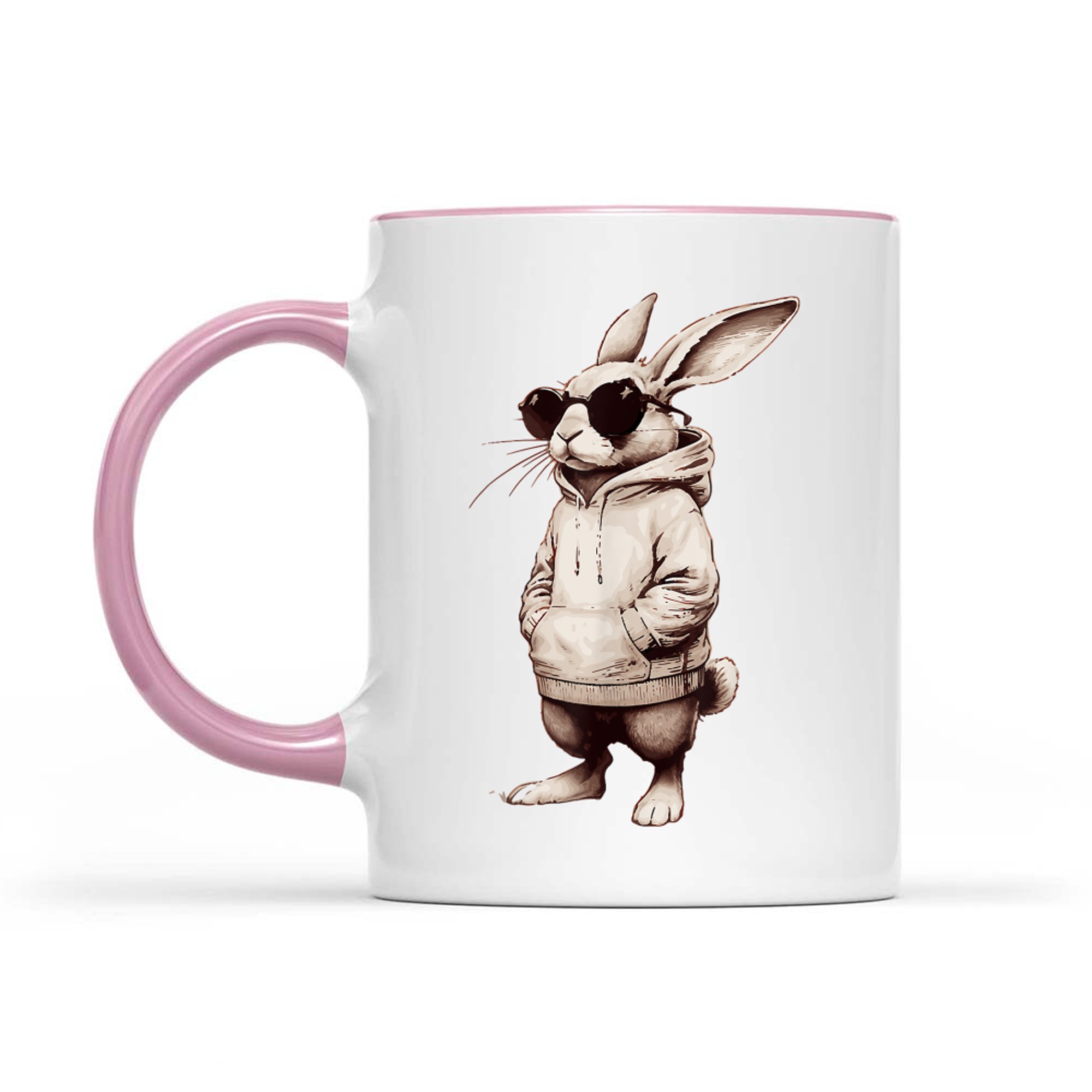 Bunny Face With Sunglasses Easter Day Mug