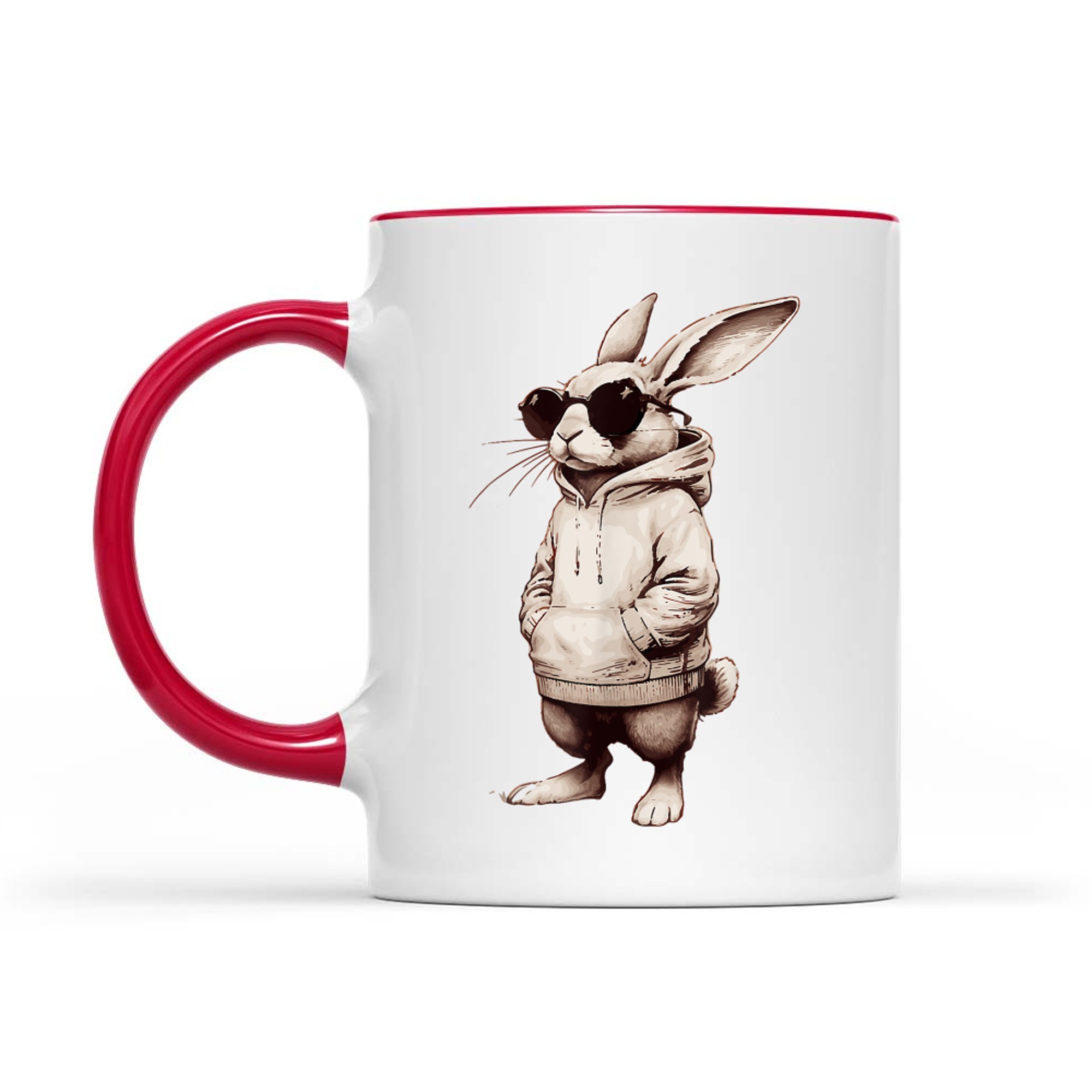 Bunny Face With Sunglasses Easter Day Mug