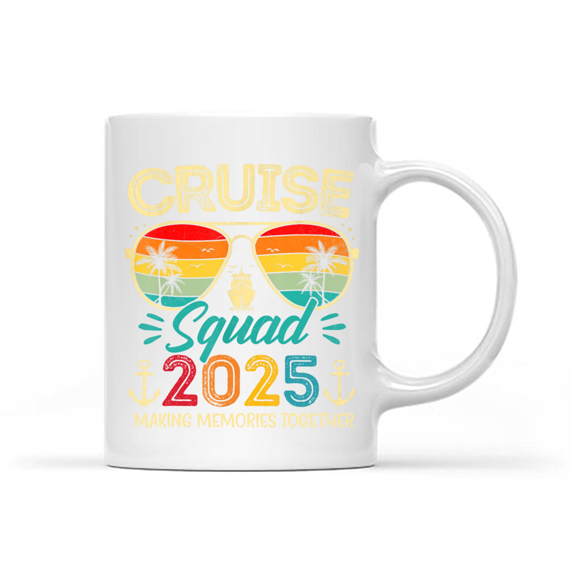 Cruise Squad Glasses Palm  Summer Vacation Mug