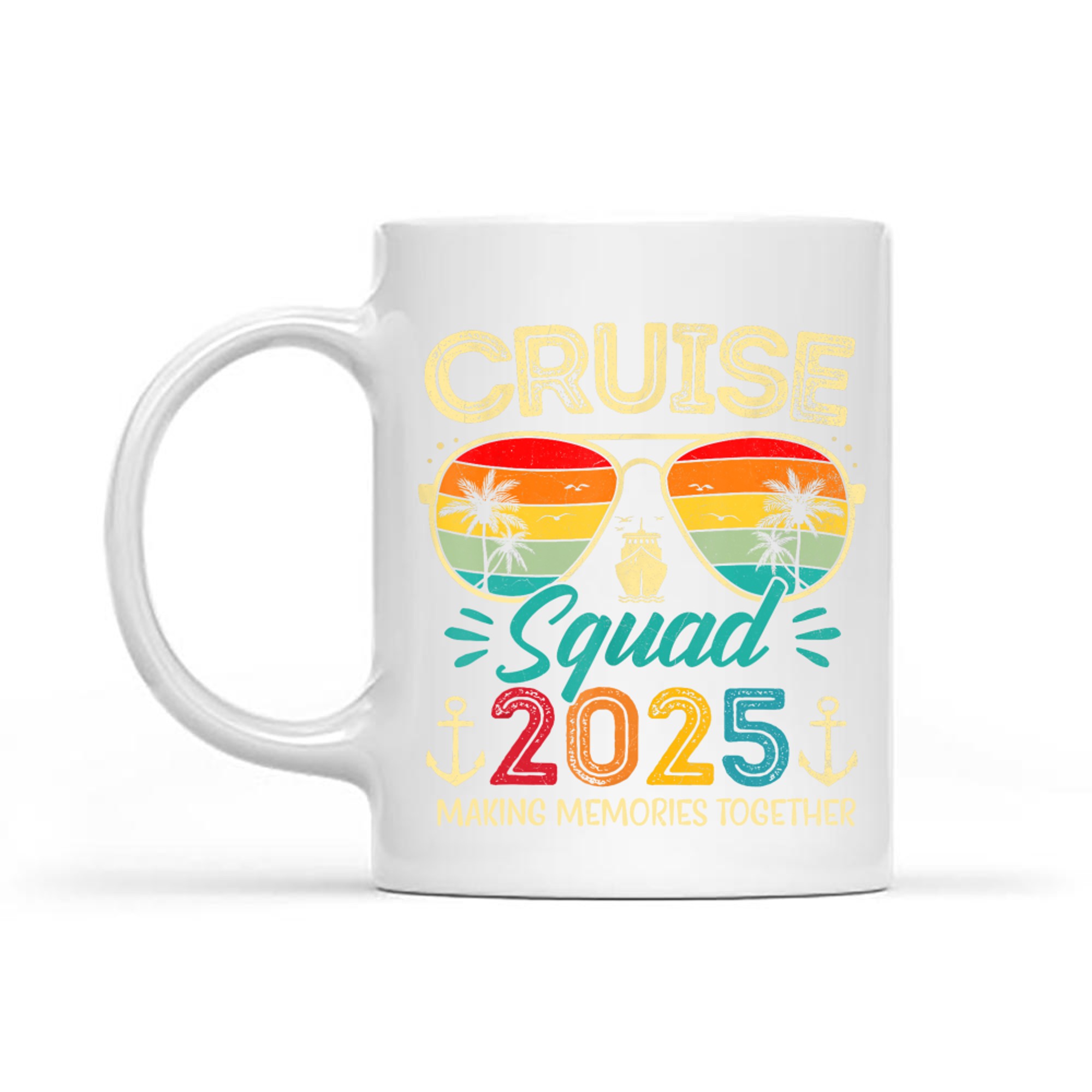 Cruise Squad Glasses Palm  Summer Vacation Mug