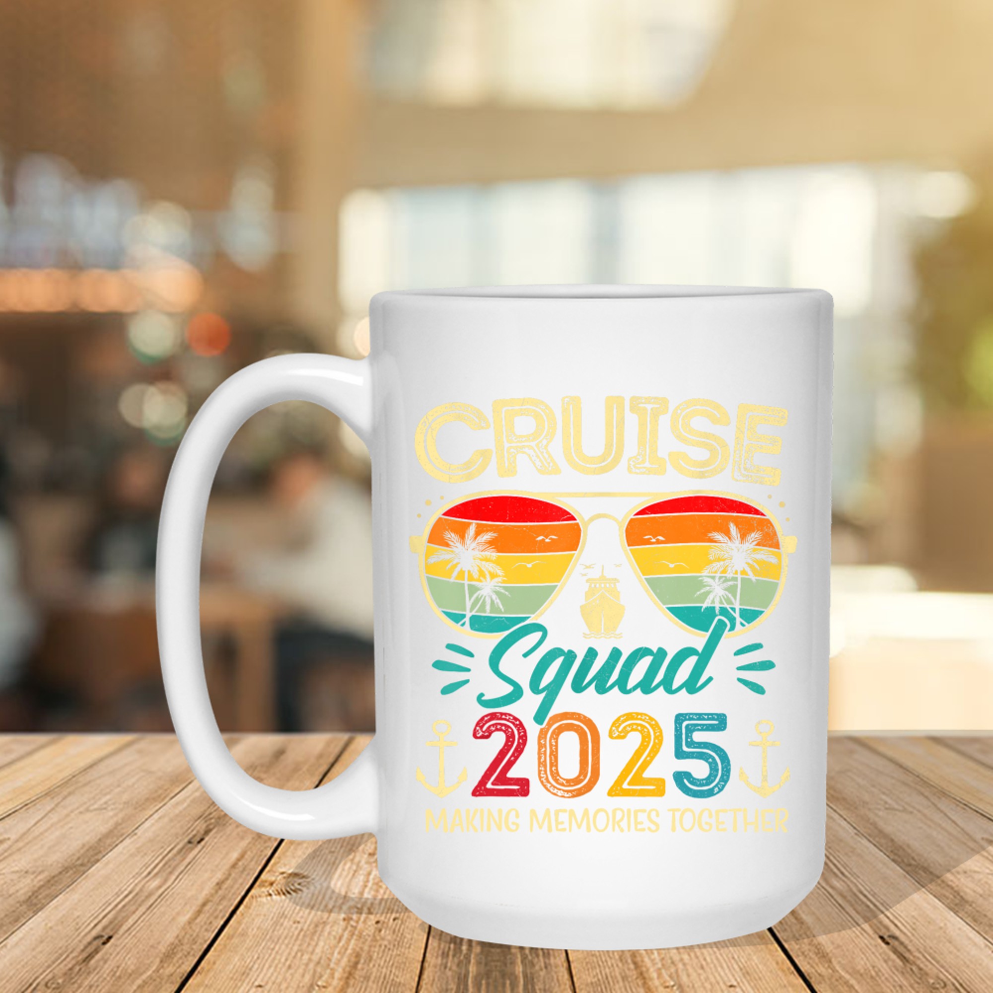 Cruise Squad Glasses Palm  Summer Vacation Mug