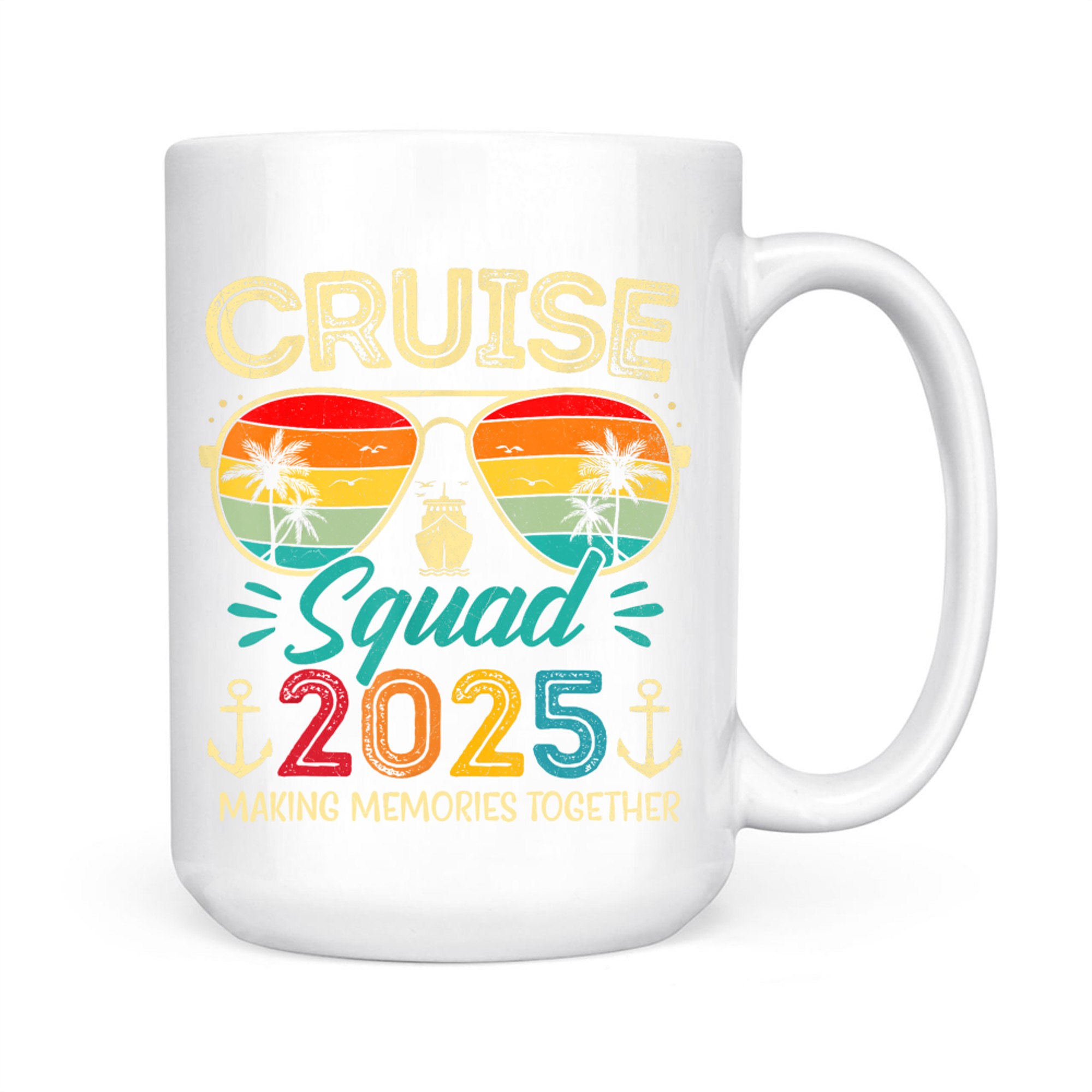 Cruise Squad Glasses Palm  Summer Vacation Mug