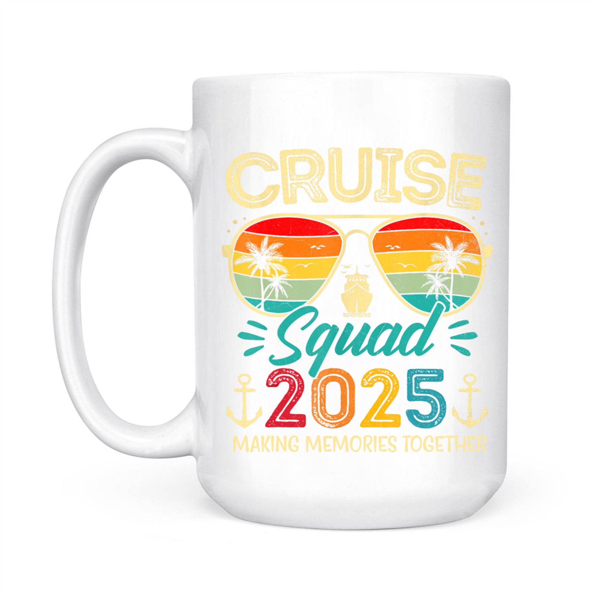 Cruise Squad Glasses Palm  Summer Vacation Mug