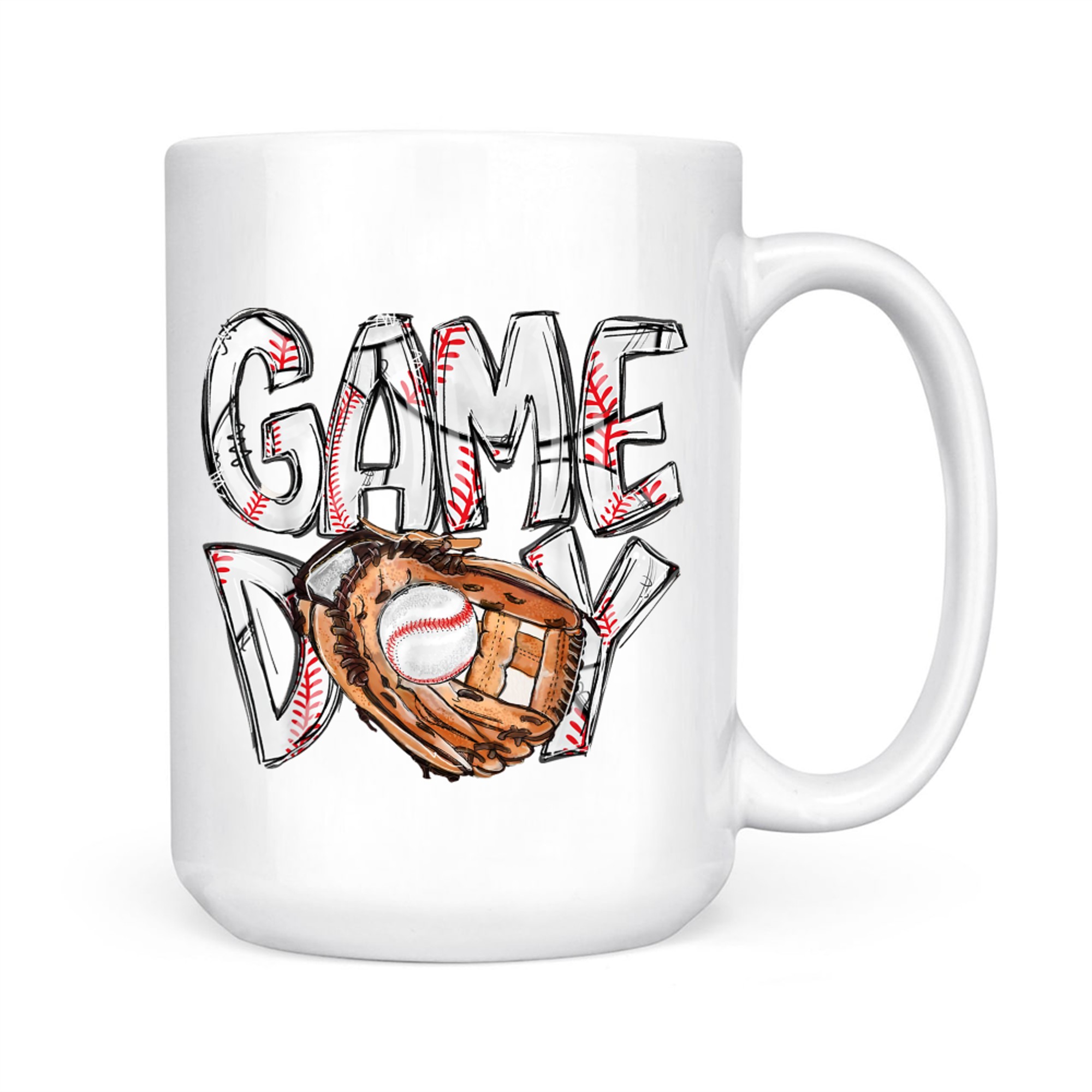 Cute Game Day Baseball Softball Heart Love Mom Life Both Mug