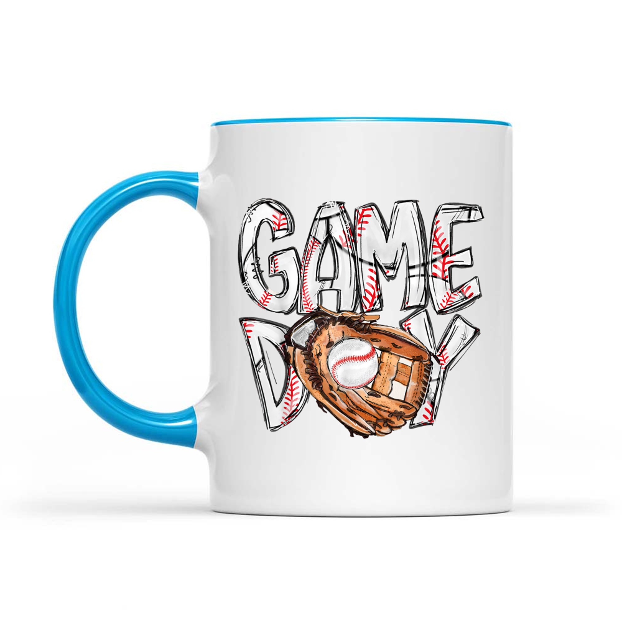 Cute Game Day Baseball Softball Heart Love Mom Life Both Mug