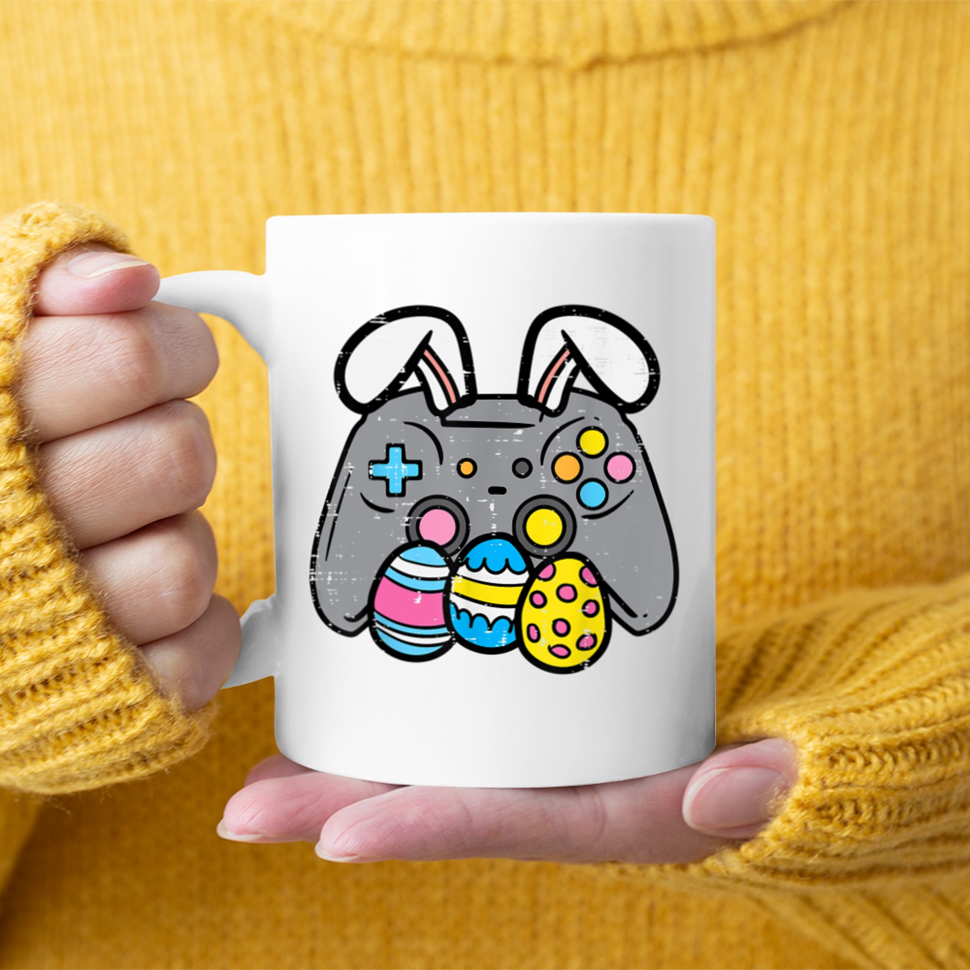 Easter Video Game Bunny Eggs Gaming Gamer Mug