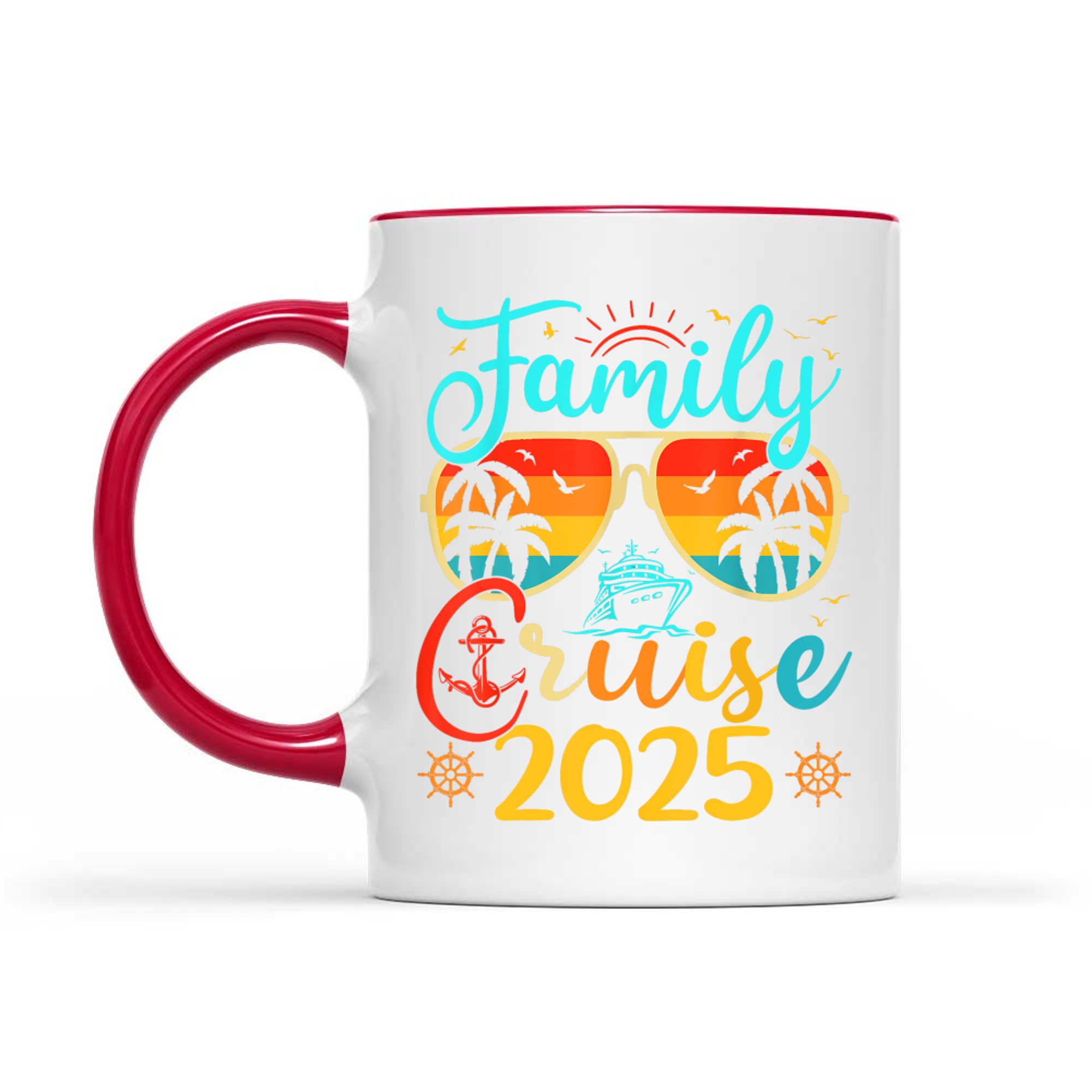 Family Cruise Summer Vacation Matching Glasses Palms Mug