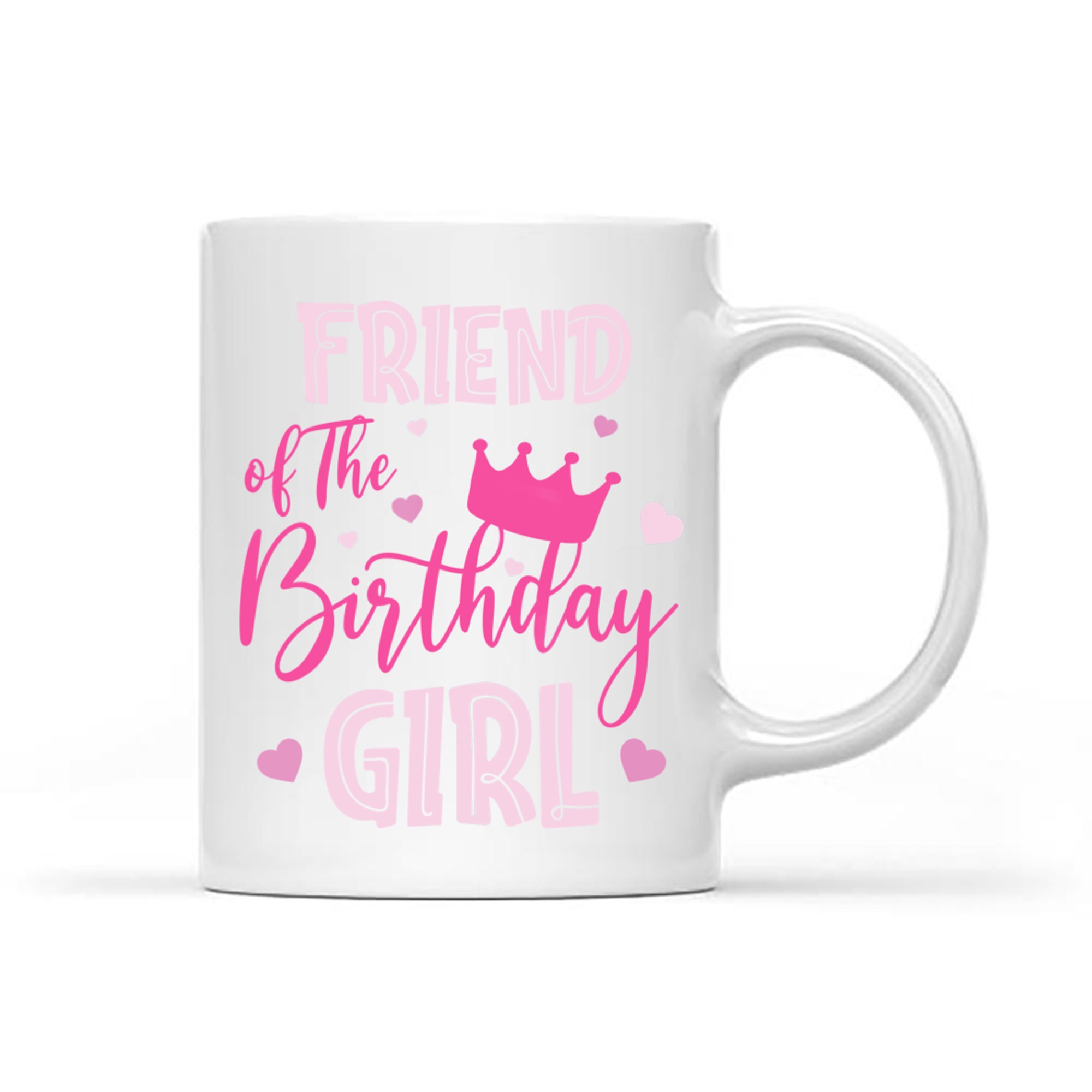 Friend Of The Birthday Girl Cute Pink Matching Family Mug