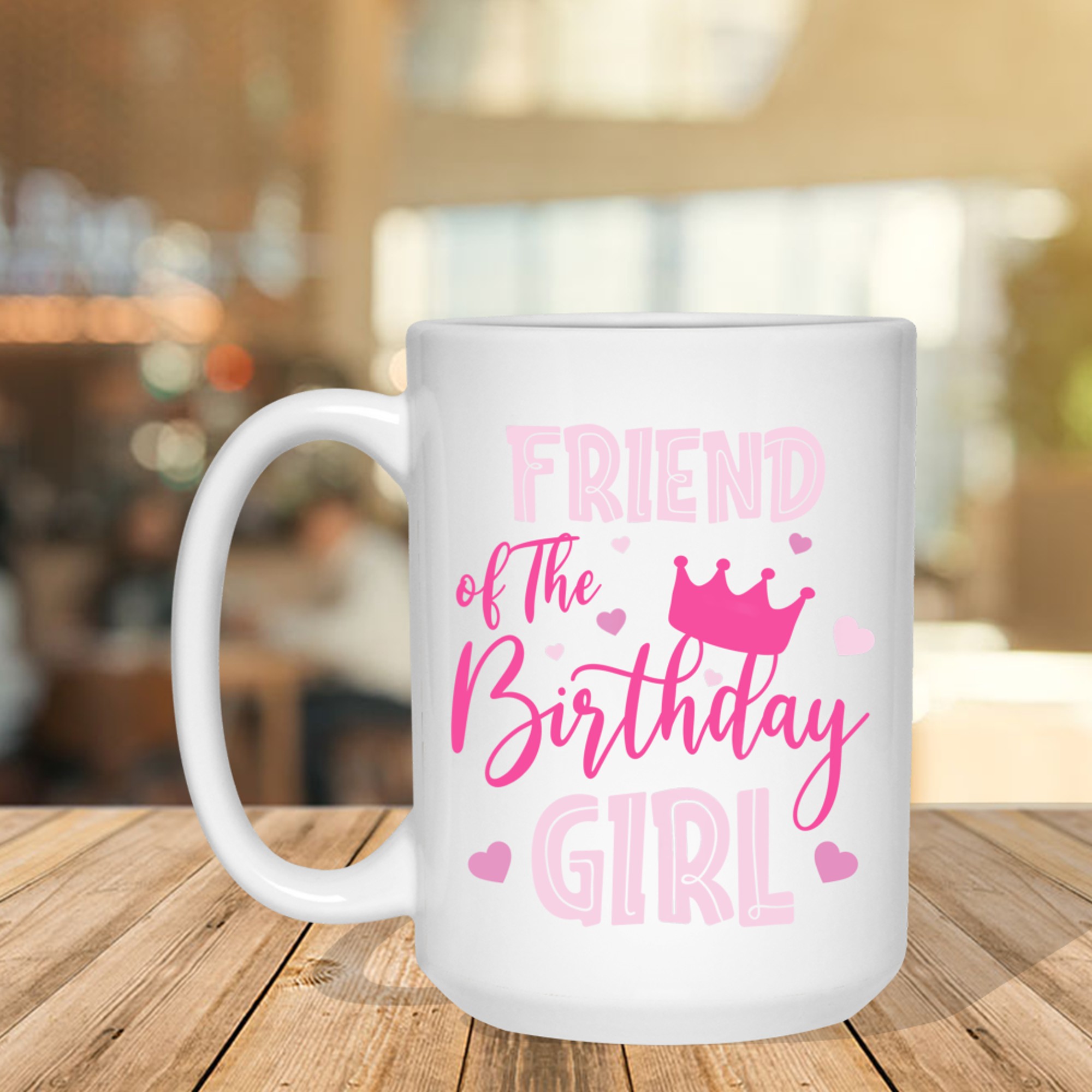 Friend Of The Birthday Girl Cute Pink Matching Family Mug