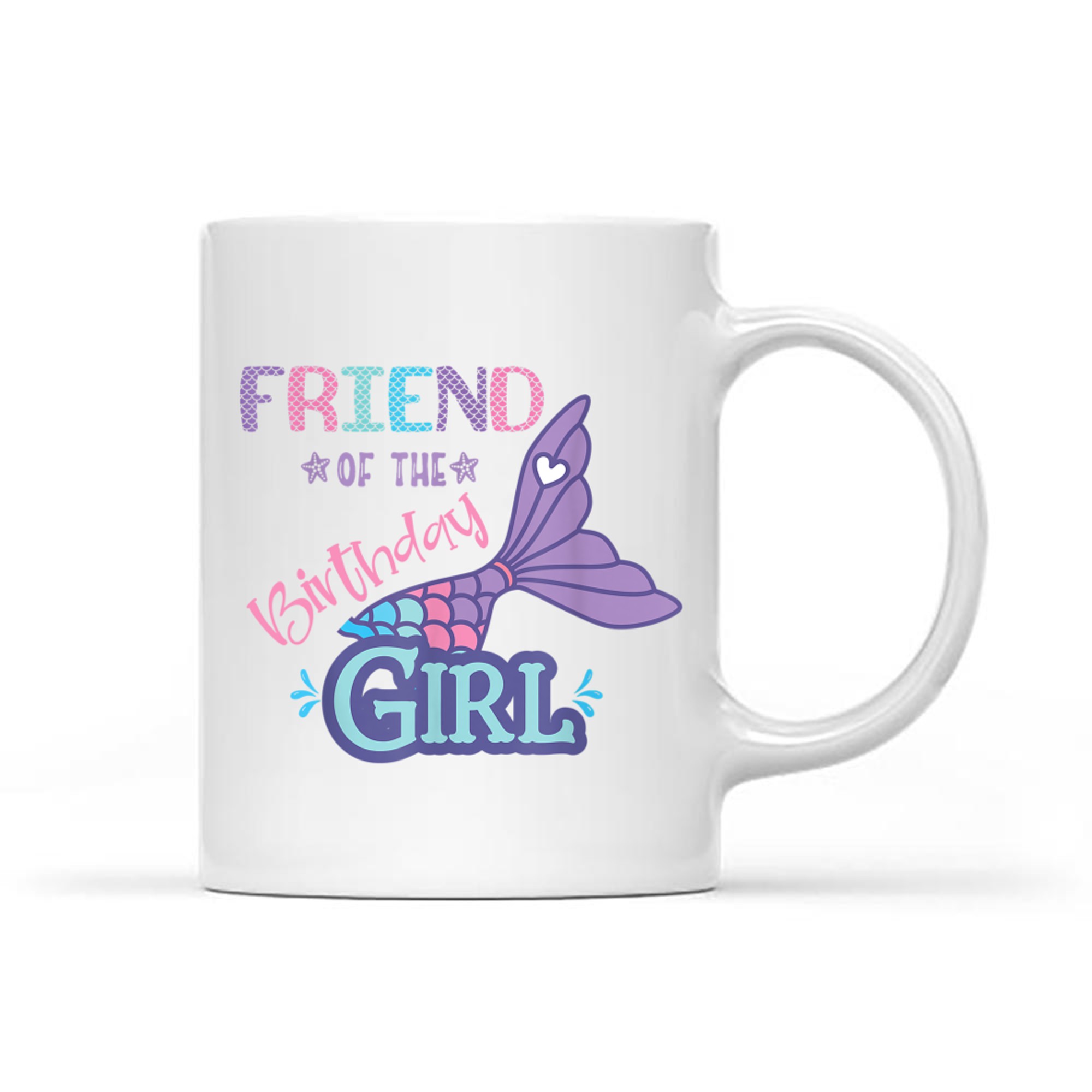 Friend Of The Birthday Girl Mermaid Theme Matching Family Mug