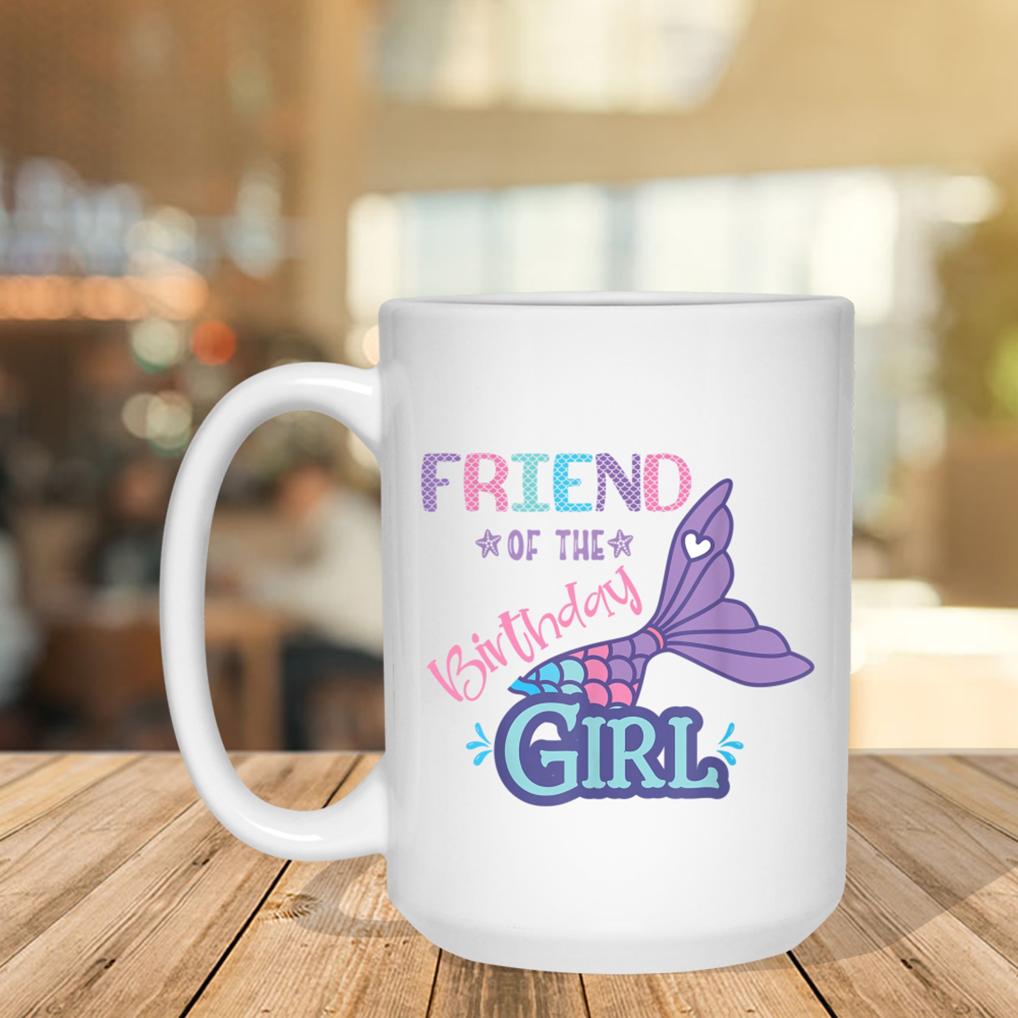 Friend Of The Birthday Girl Mermaid Theme Matching Family Mug