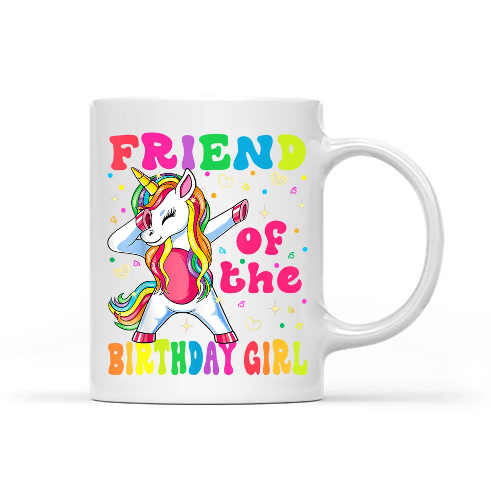 Friend Of The Birthday Princess Girl Dabbing Unicorn Mug