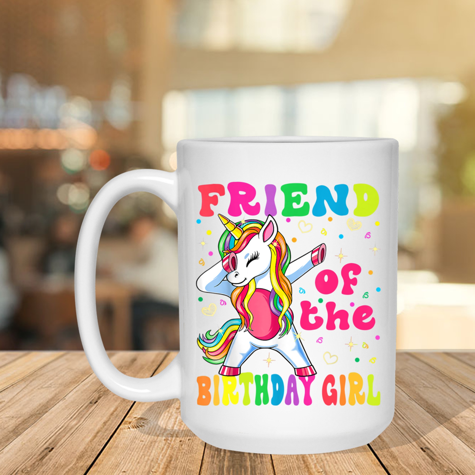 Friend Of The Birthday Princess Girl Dabbing Unicorn Mug