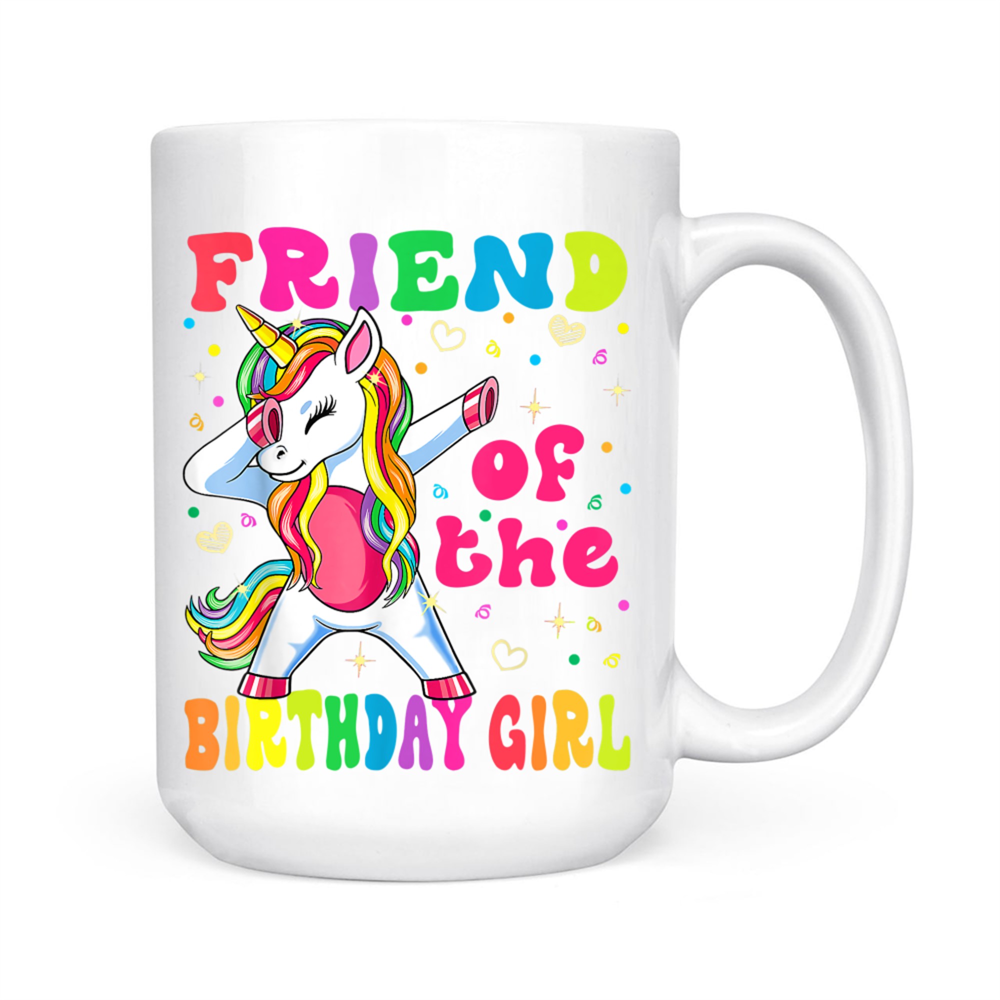 Friend Of The Birthday Princess Girl Dabbing Unicorn Mug