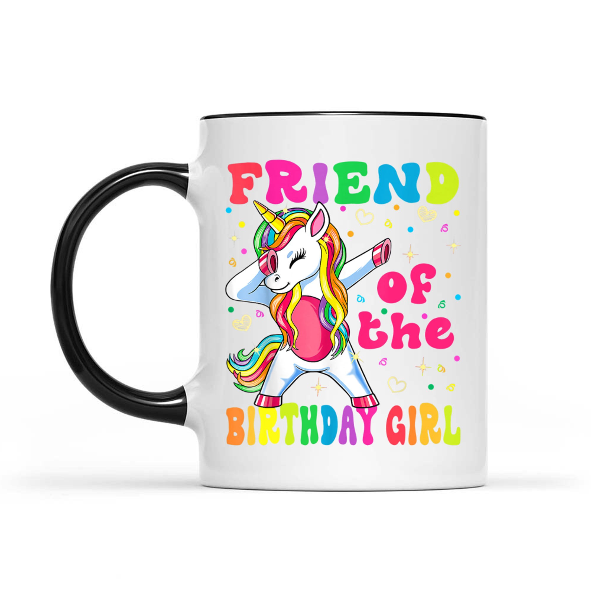 Friend Of The Birthday Princess Girl Dabbing Unicorn Mug