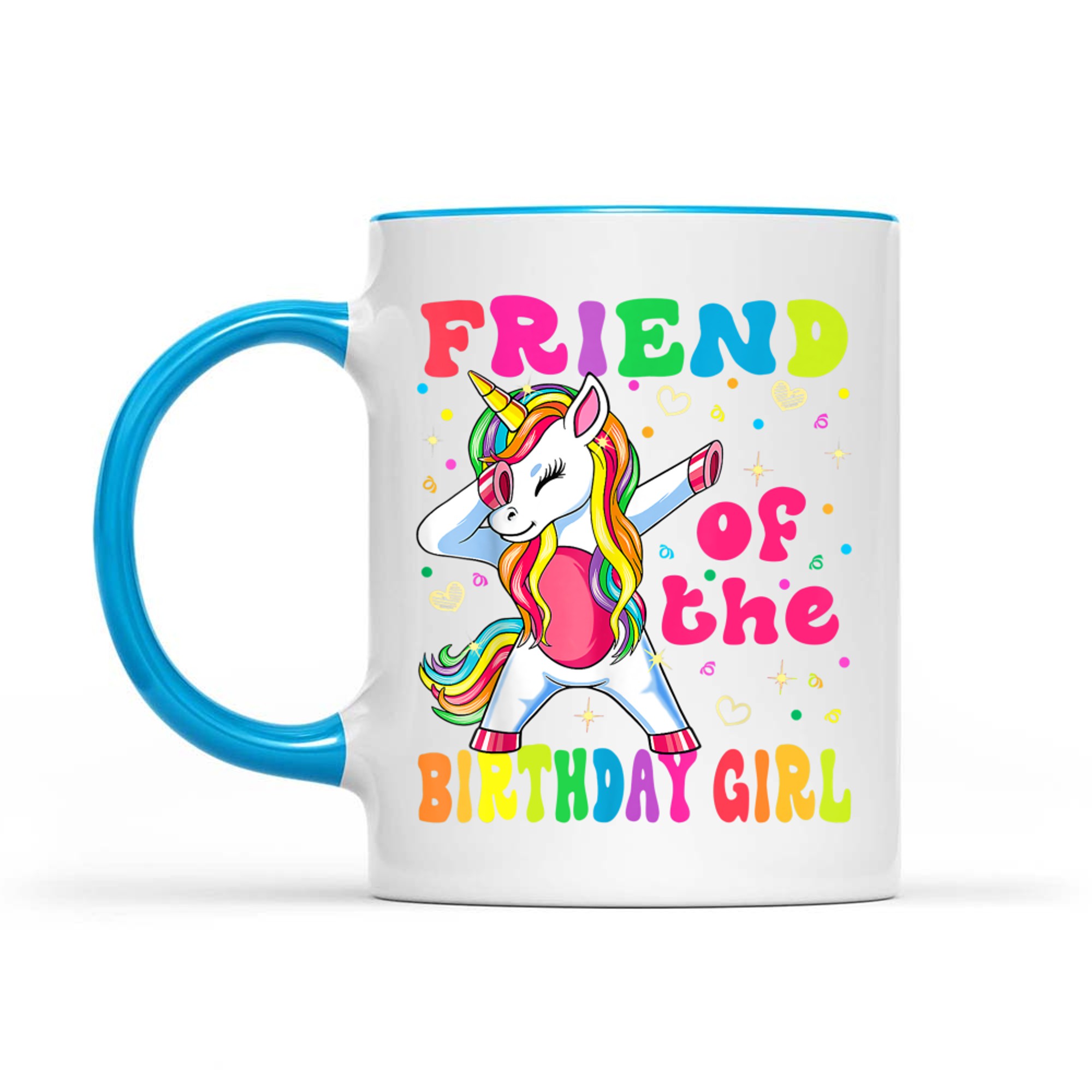 Friend Of The Birthday Princess Girl Dabbing Unicorn Mug