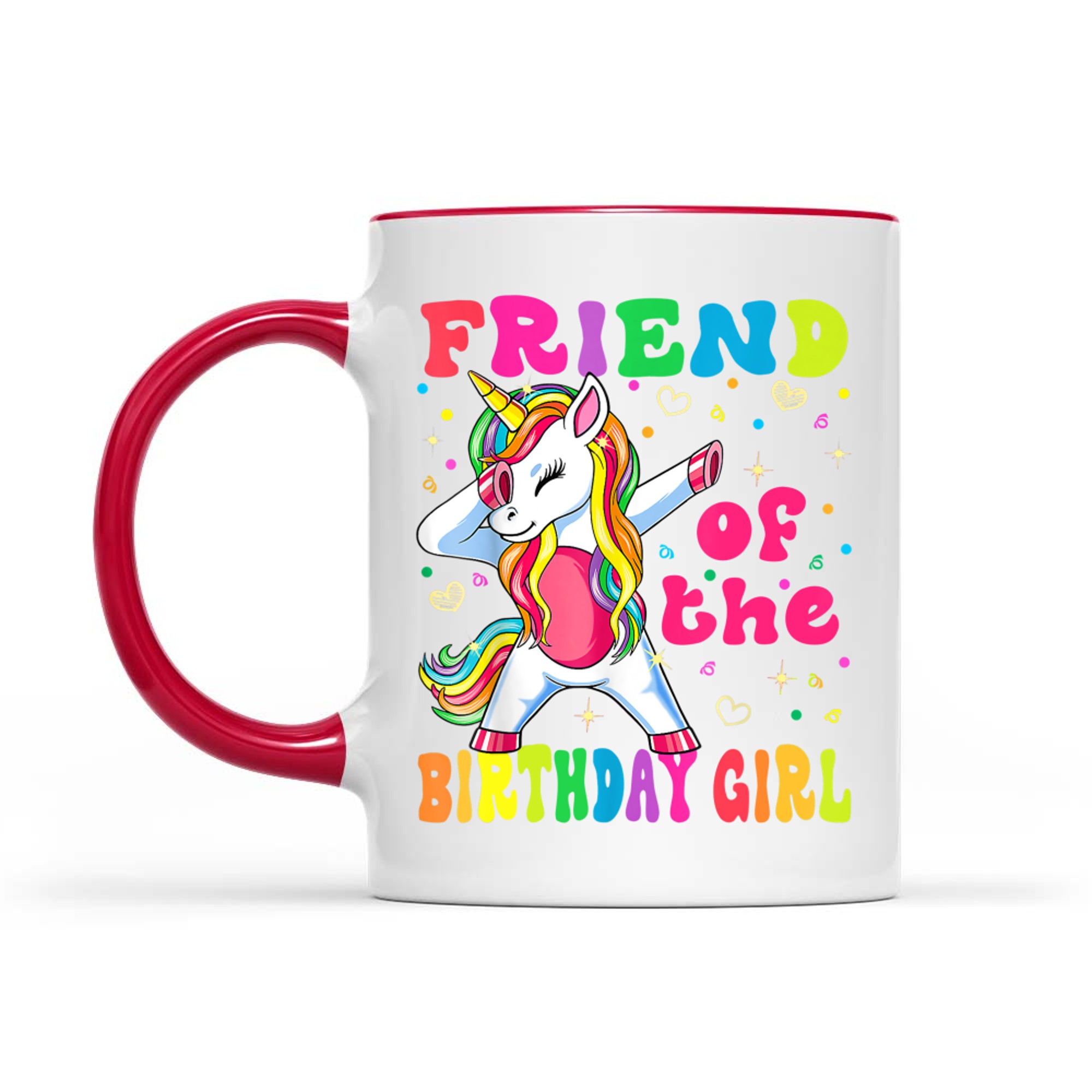 Friend Of The Birthday Princess Girl Dabbing Unicorn Mug