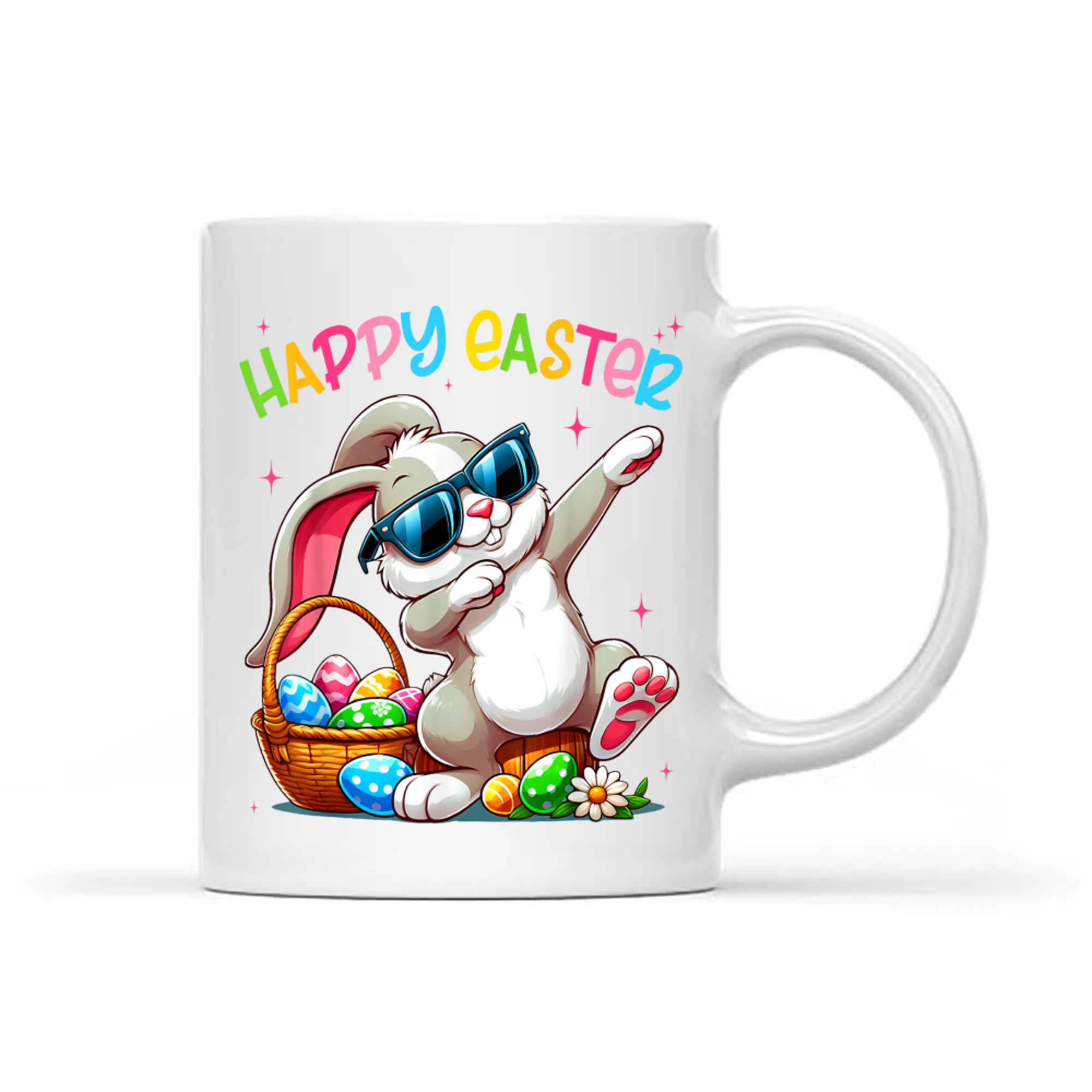 Funny Dabbing Bunny Easter Happy Easter Mug