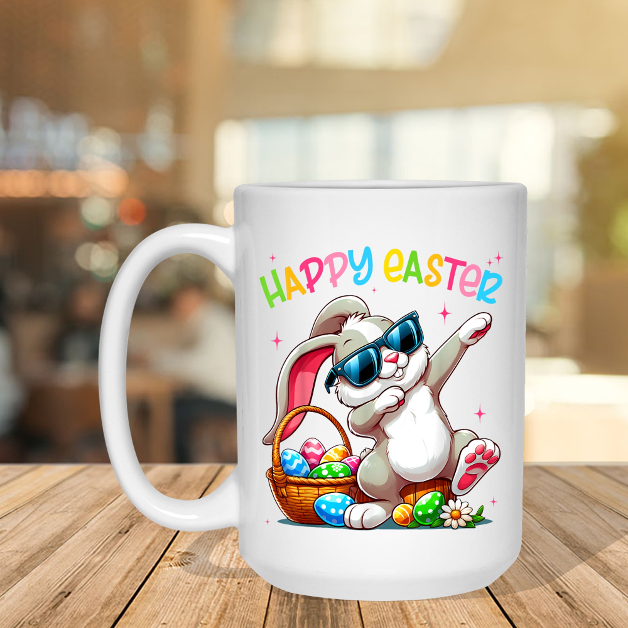 Funny Dabbing Bunny Easter Happy Easter Mug