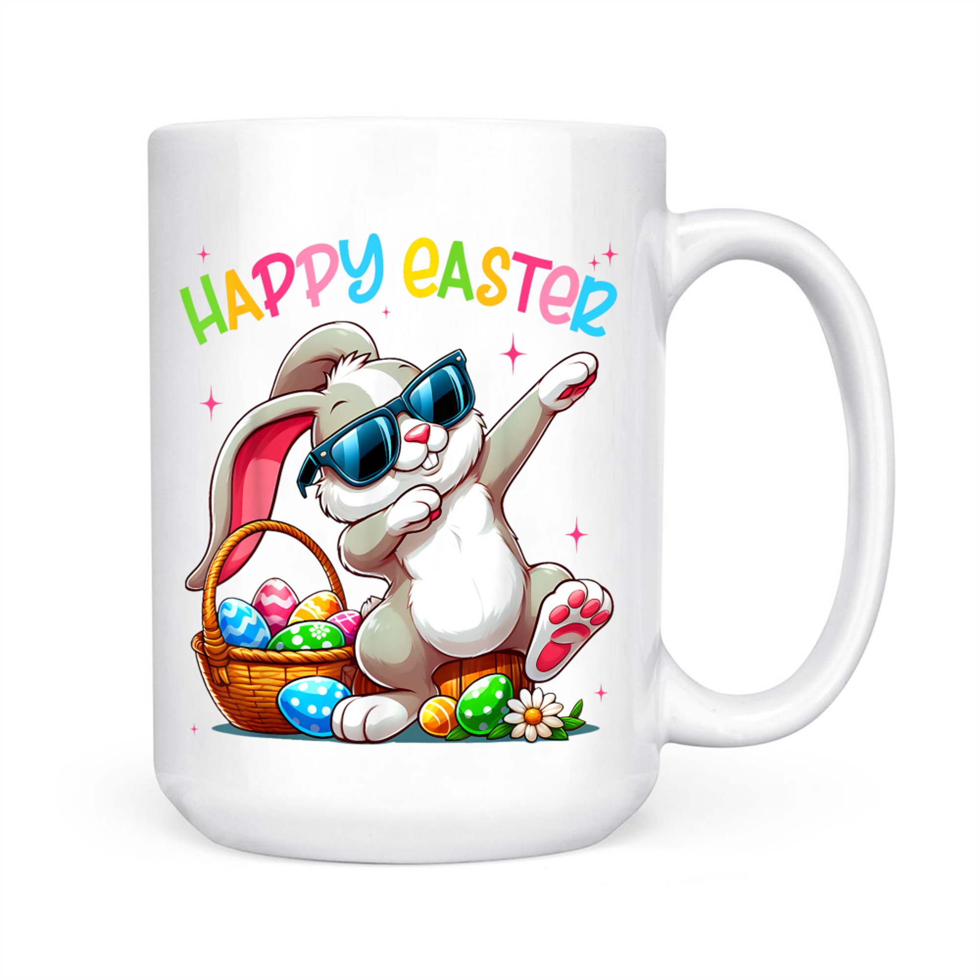 Funny Dabbing Bunny Easter Happy Easter Mug