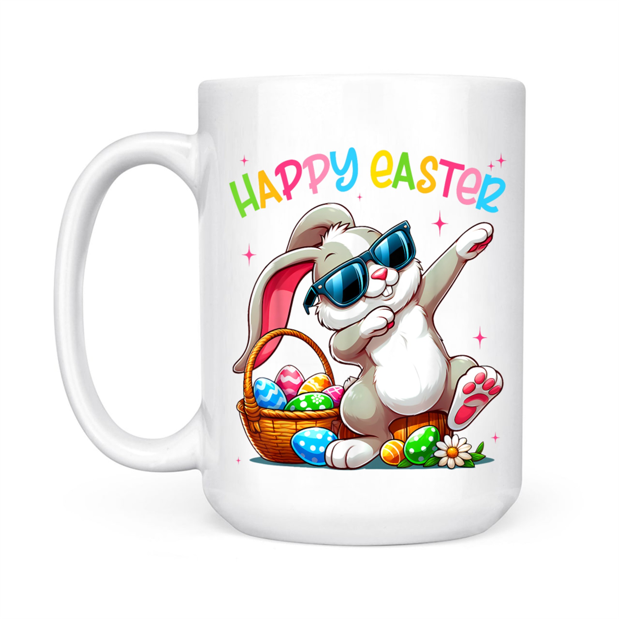 Funny Dabbing Bunny Easter Happy Easter Mug