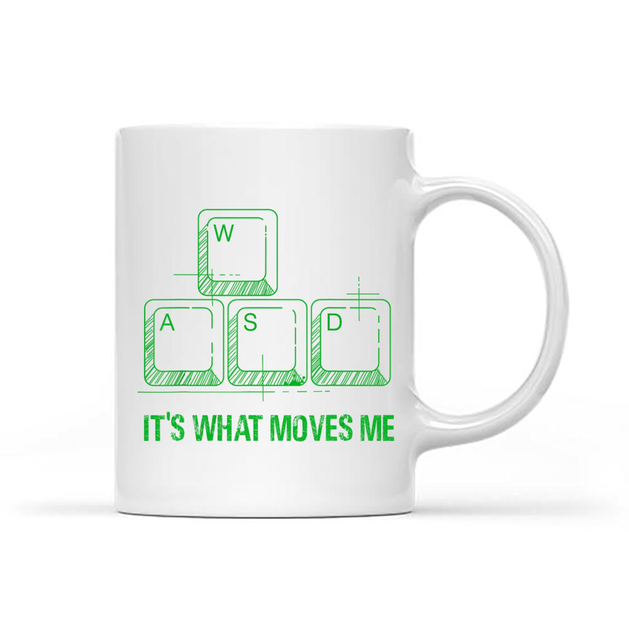Funny WASD Its What Moves Me Video Games Gamer PC Gaming Mug