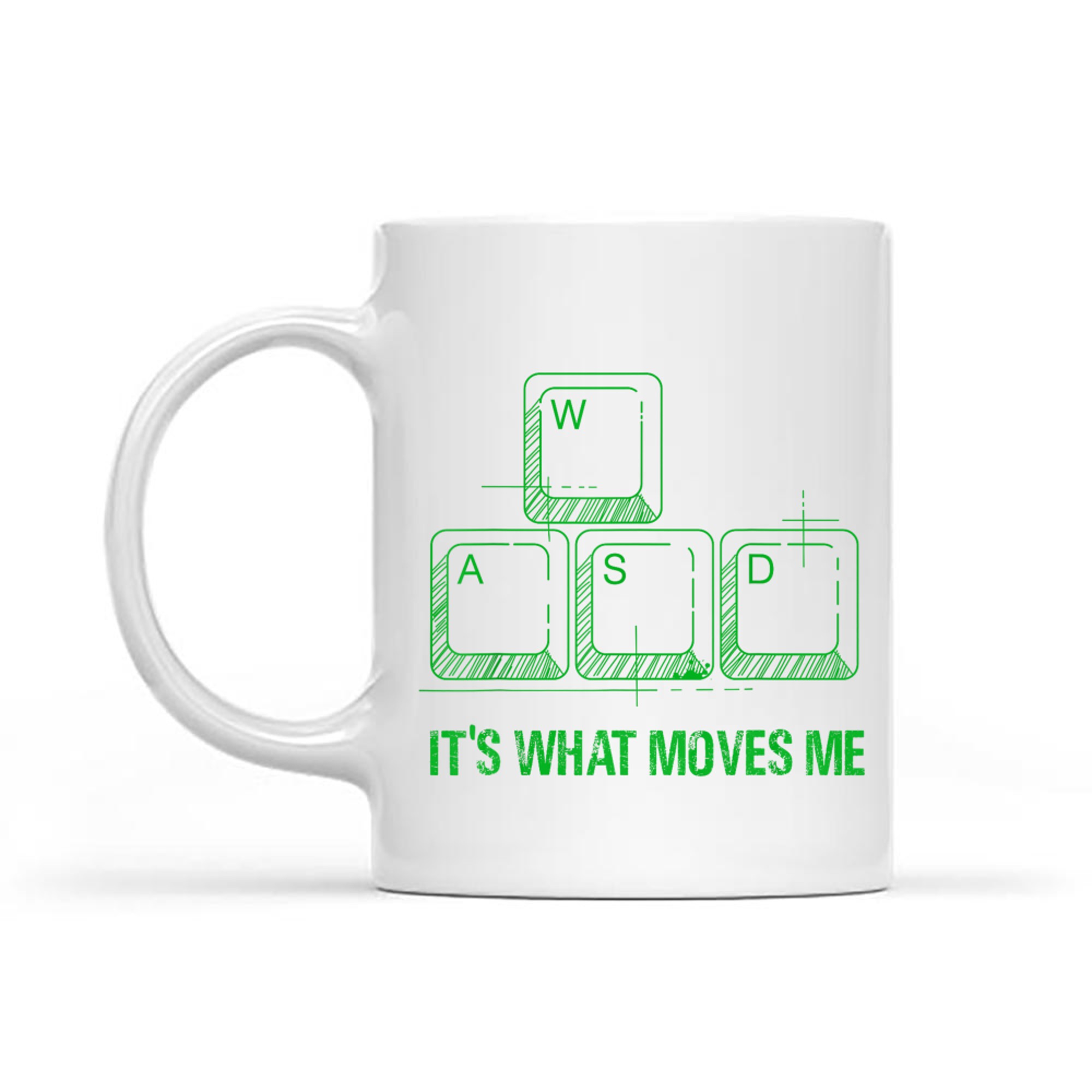 Funny WASD Its What Moves Me Video Games Gamer PC Gaming Mug