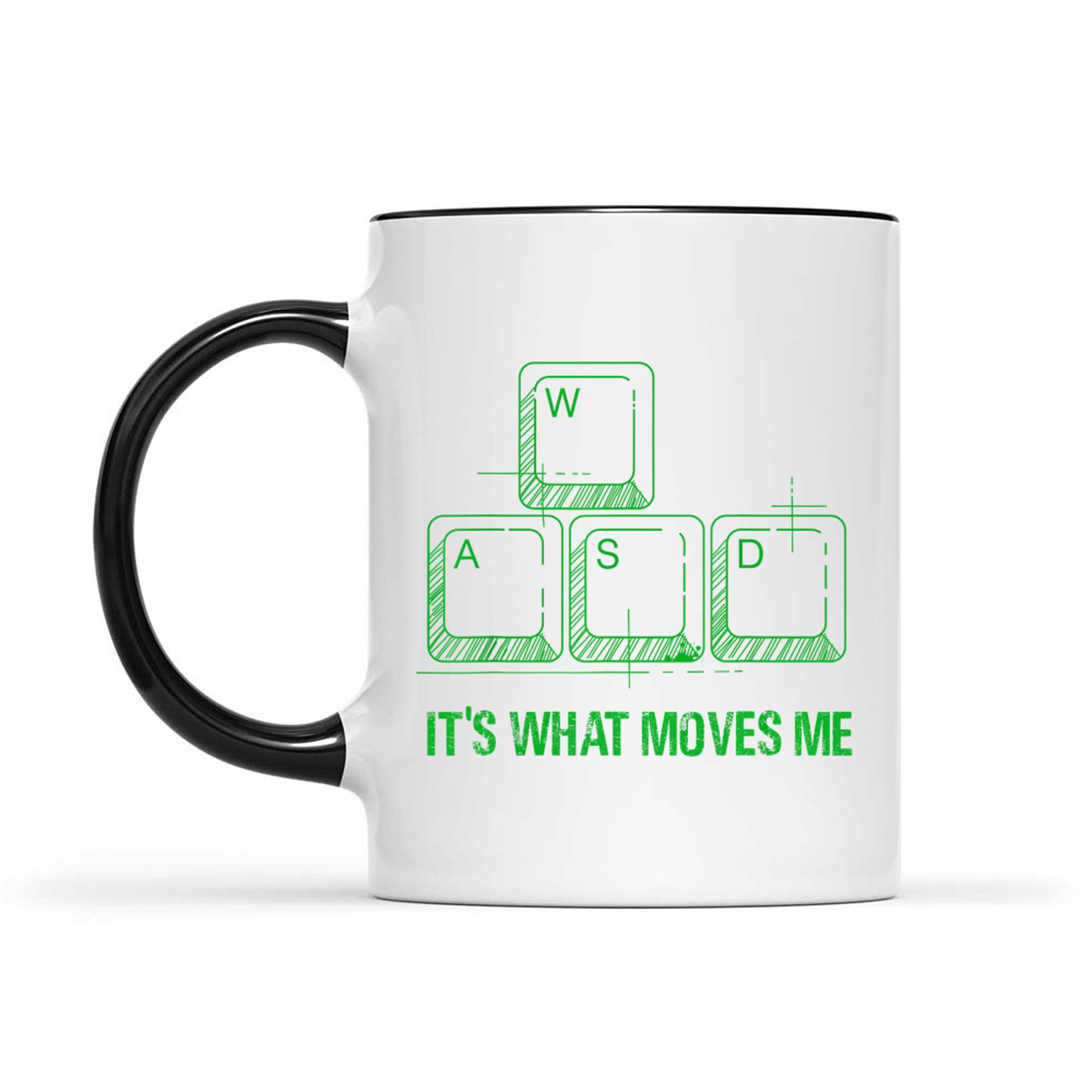 Funny WASD Its What Moves Me Video Games Gamer PC Gaming Mug