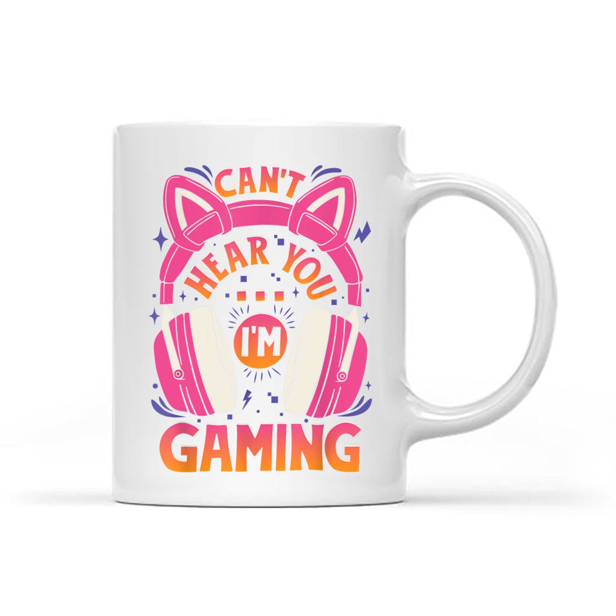 Gamer Girl Can't Hear You I'm Gaming Video Game Cute Headset Mug