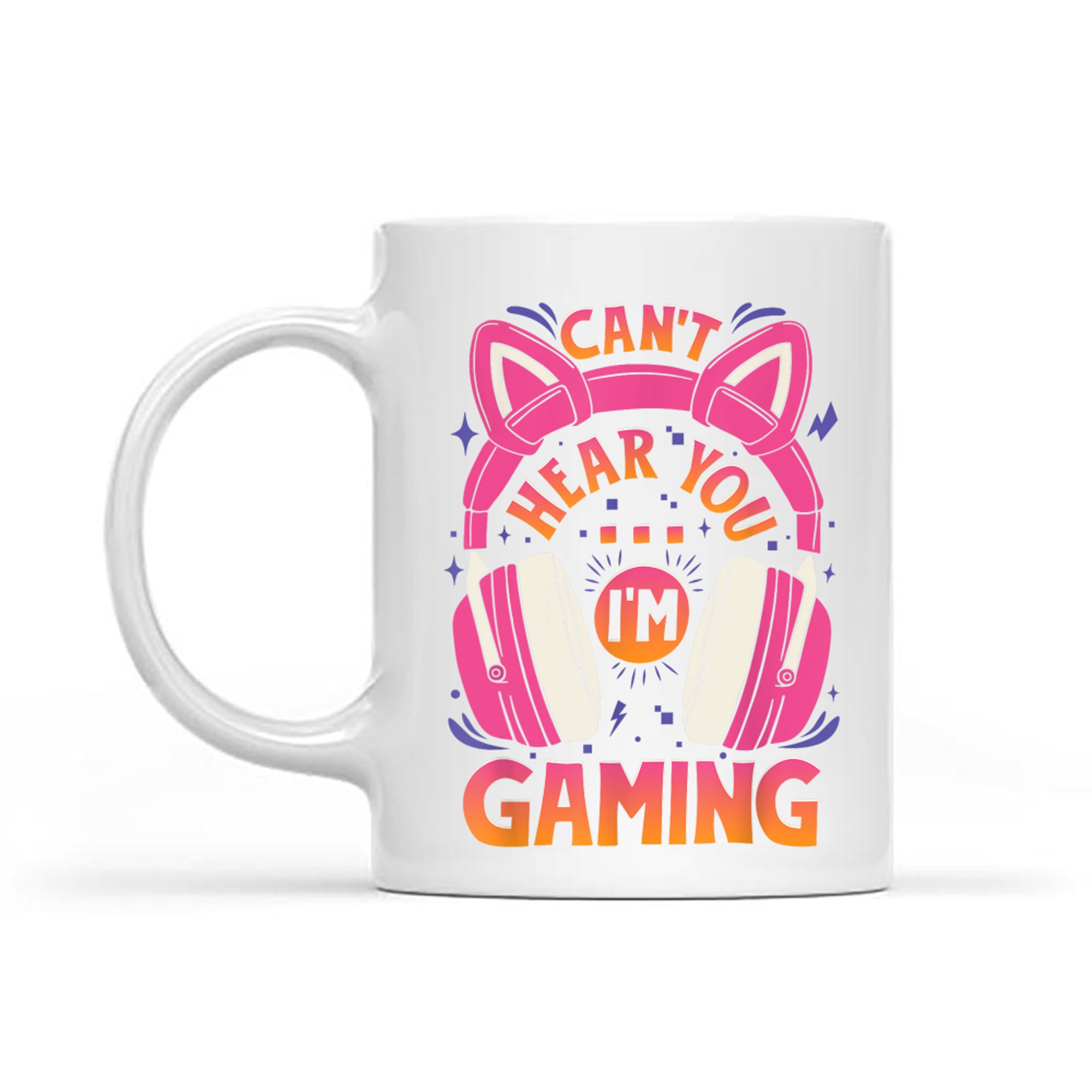 Gamer Girl Can't Hear You I'm Gaming Video Game Cute Headset Mug