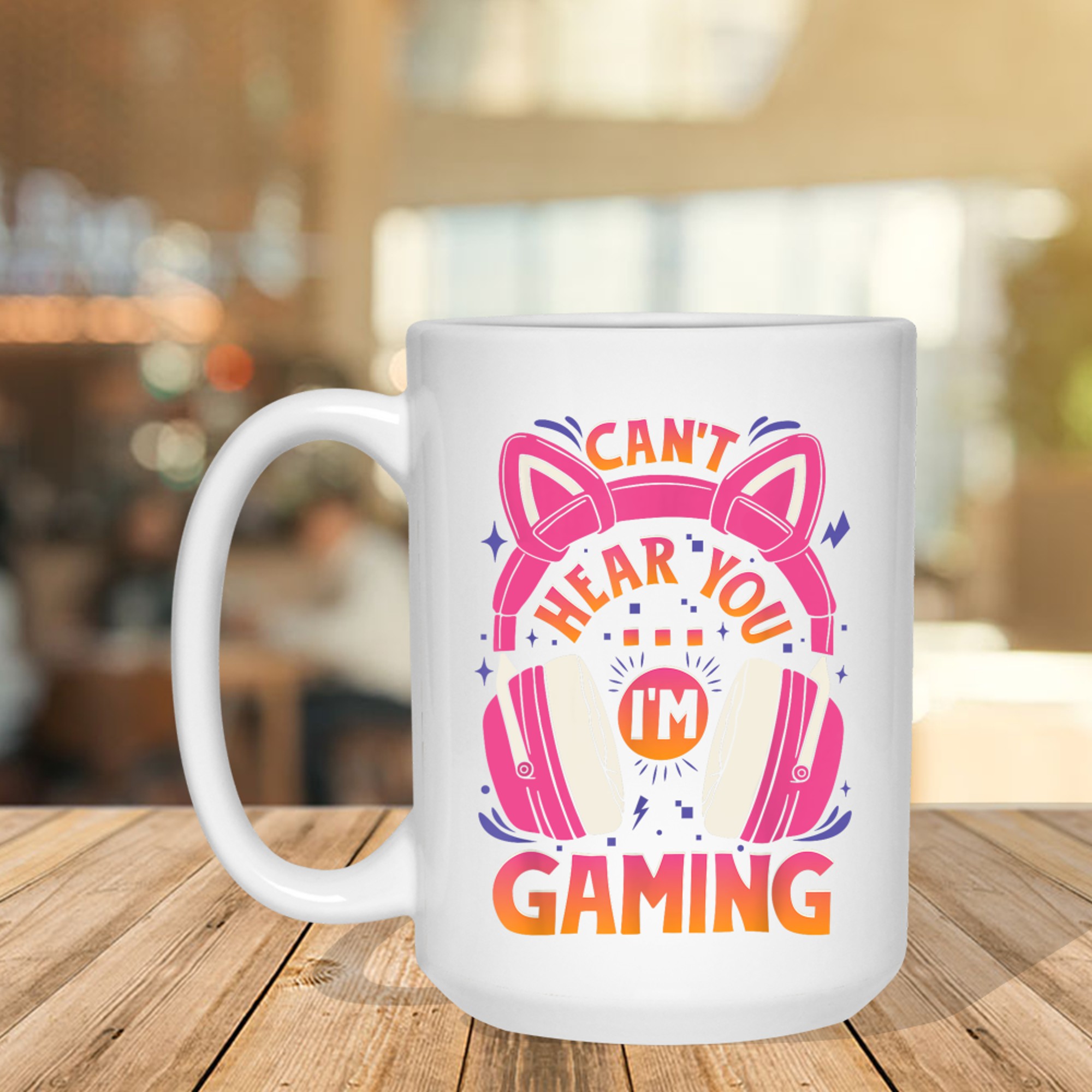 Gamer Girl Can't Hear You I'm Gaming Video Game Cute Headset Mug