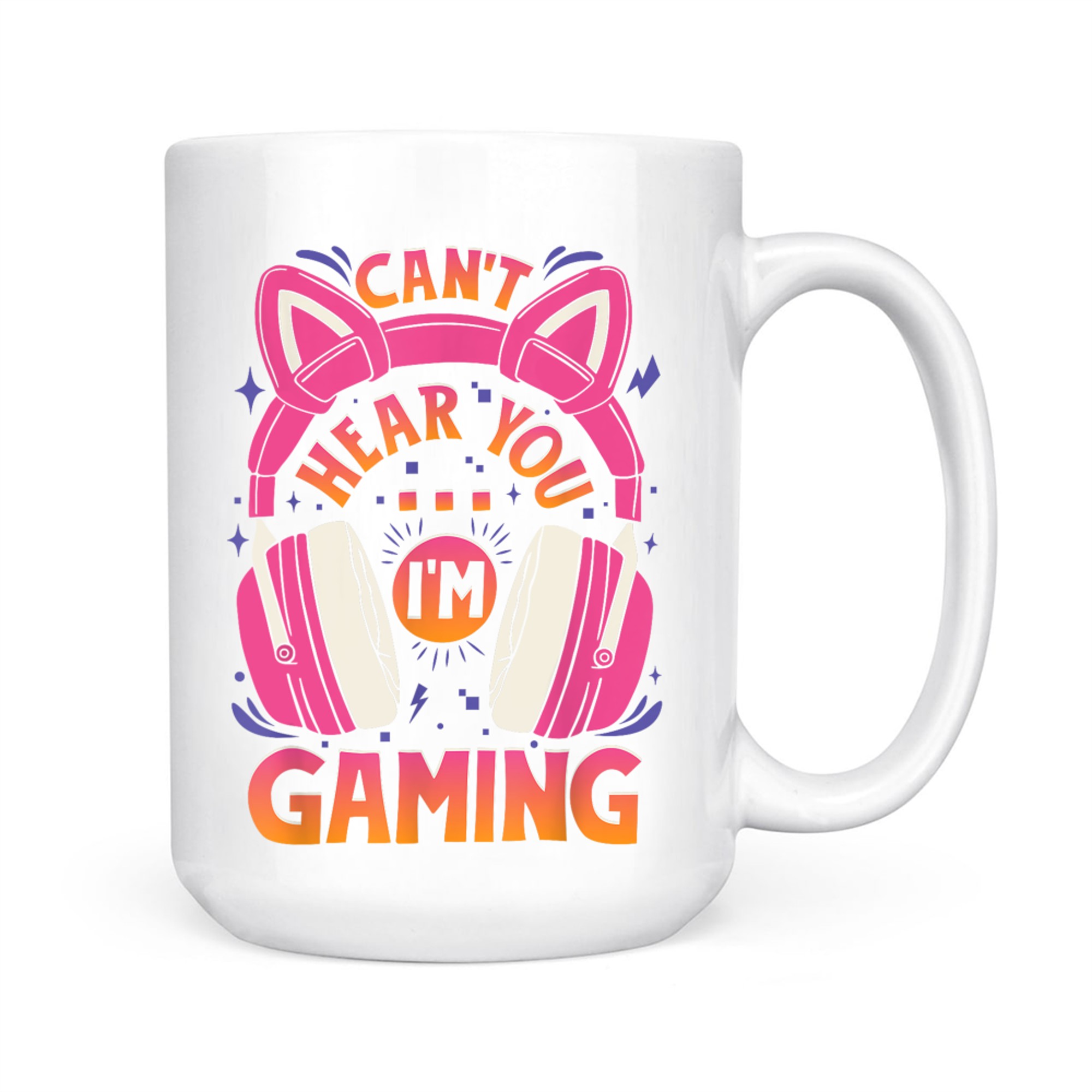 Gamer Girl Can't Hear You I'm Gaming Video Game Cute Headset Mug