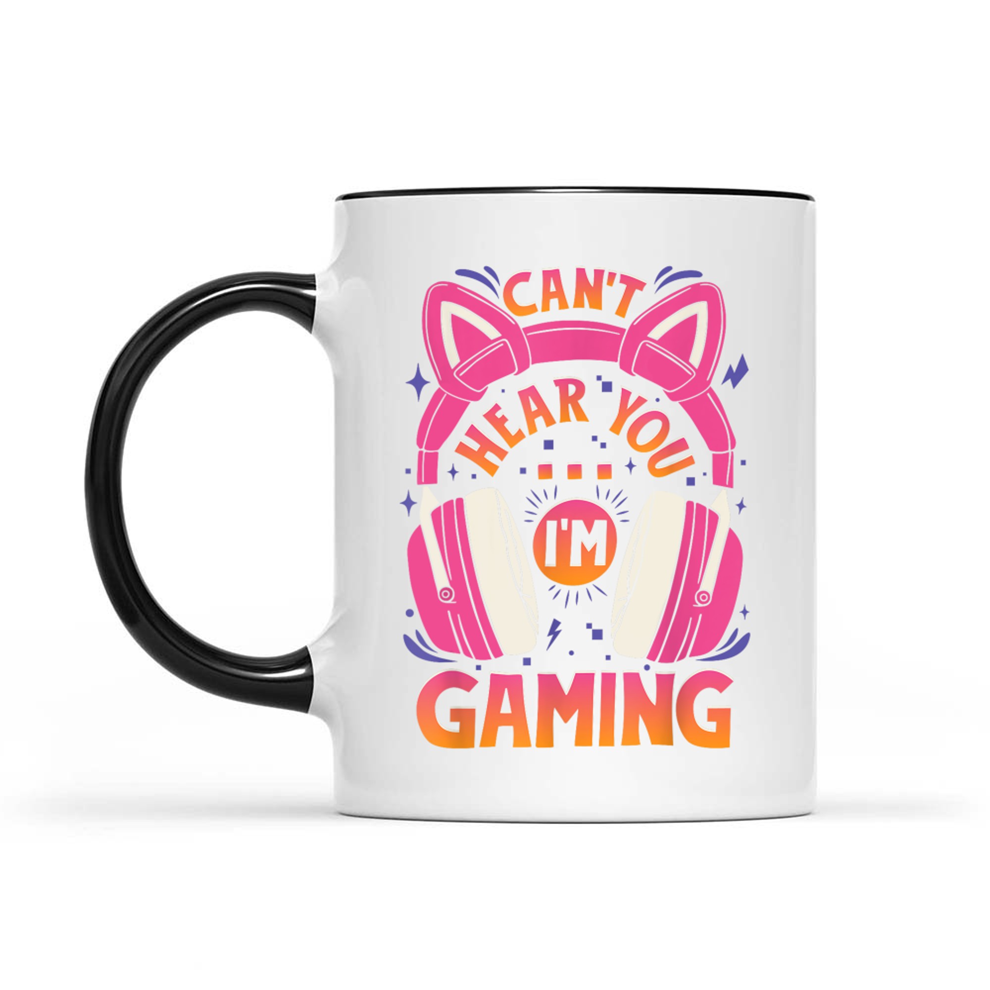 Gamer Girl Can't Hear You I'm Gaming Video Game Cute Headset Mug