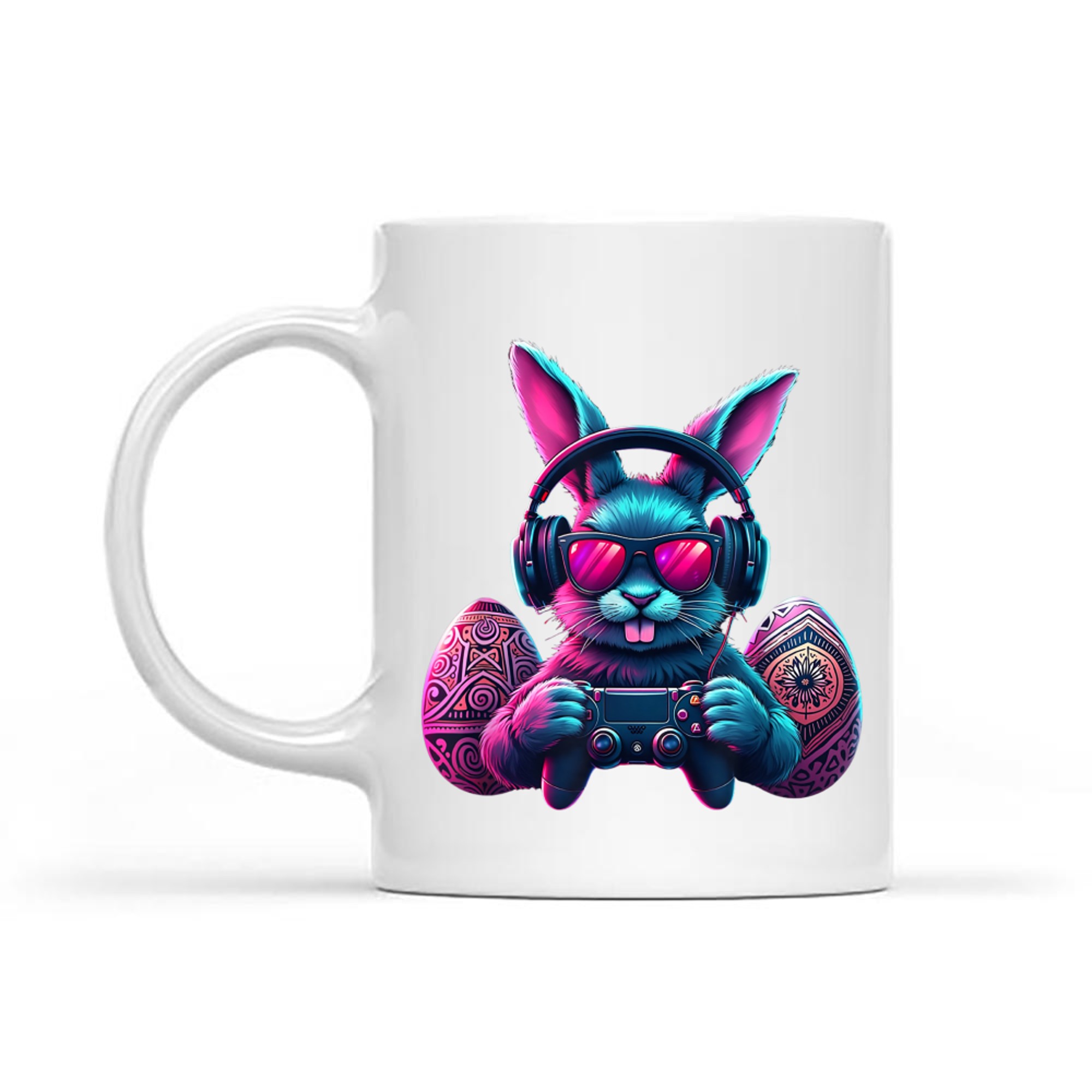 Happy Easter Day Bunny Egg Video Game Headphones Controller Mug