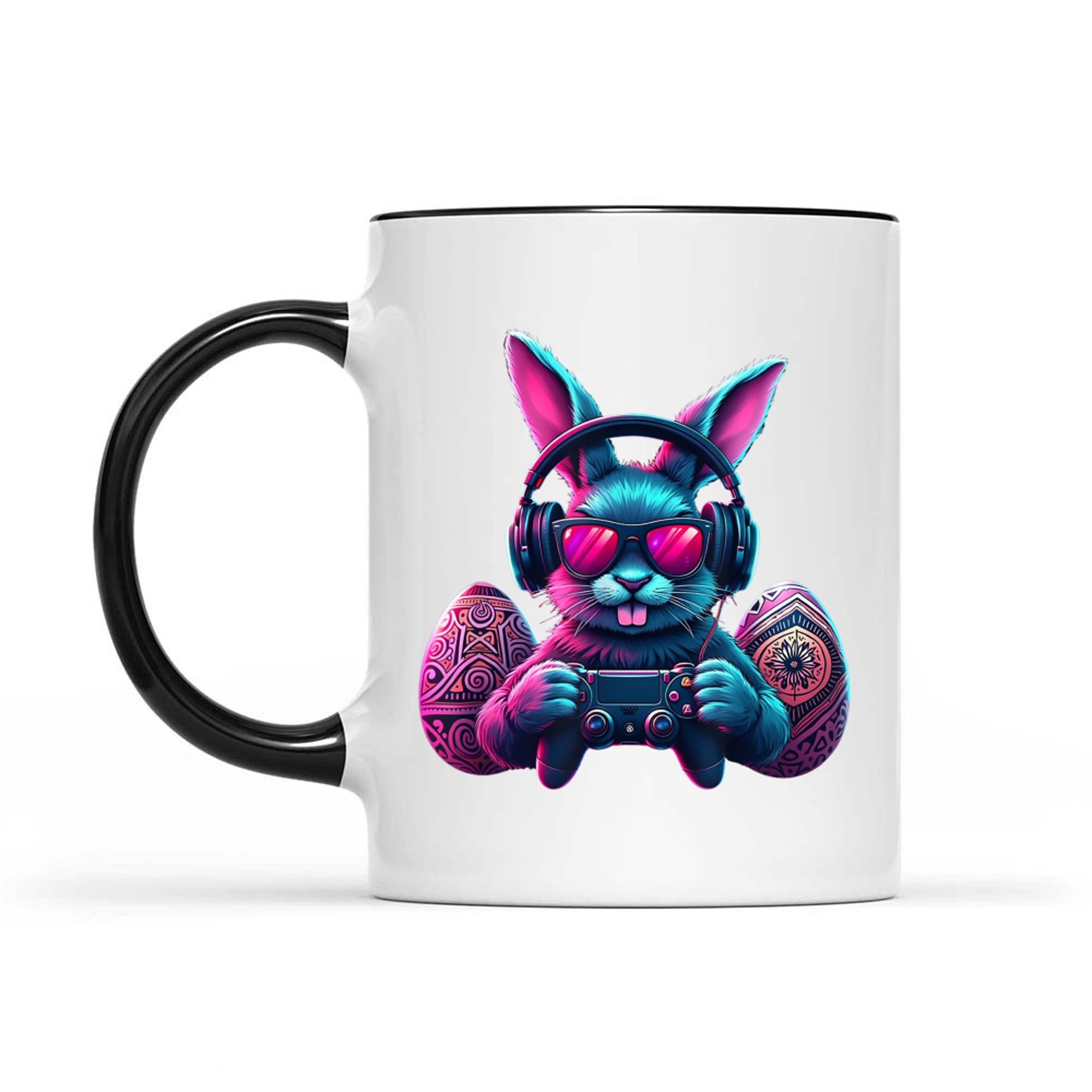 Happy Easter Day Bunny Egg Video Game Headphones Controller Mug
