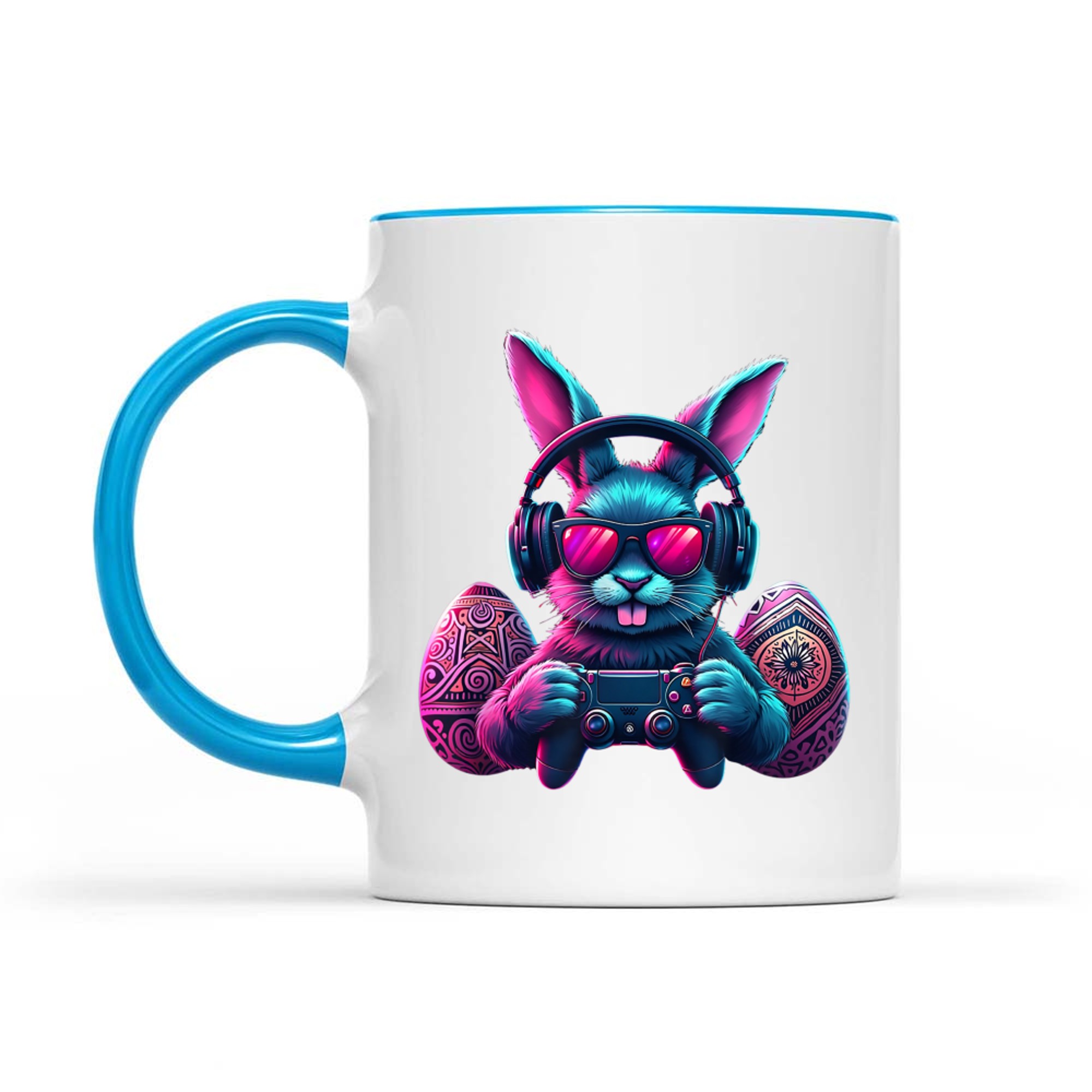 Happy Easter Day Bunny Egg Video Game Headphones Controller Mug