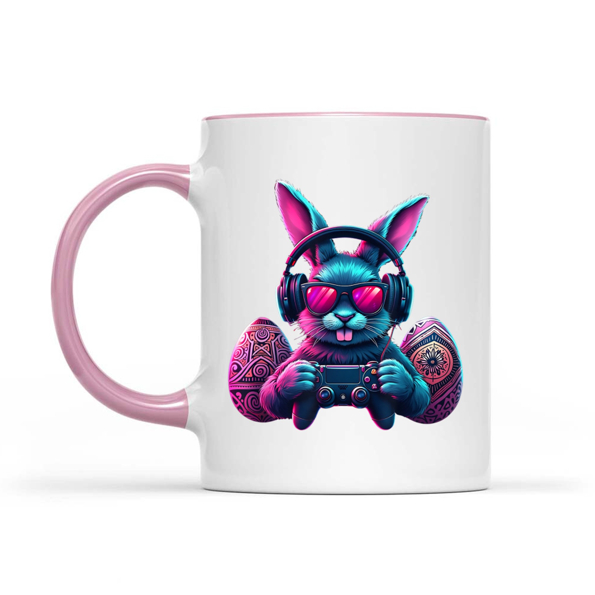 Happy Easter Day Bunny Egg Video Game Headphones Controller Mug