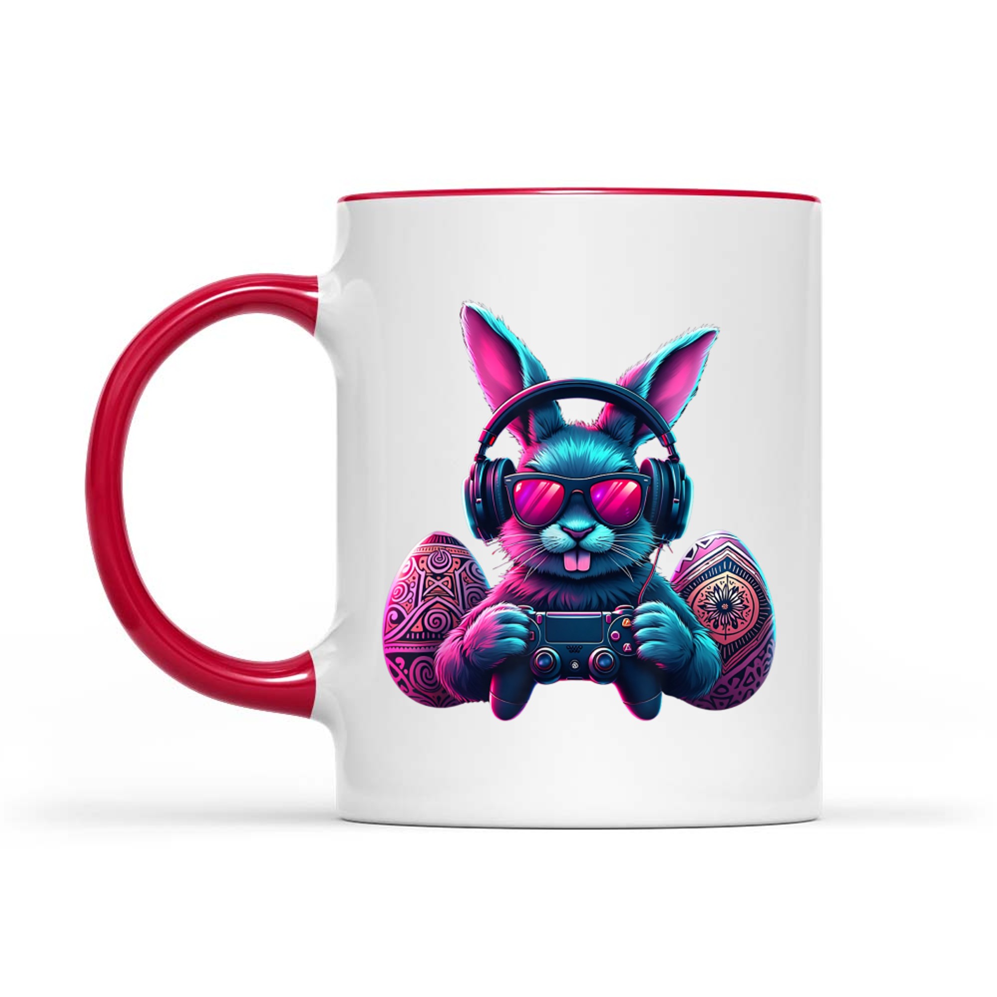 Happy Easter Day Bunny Egg Video Game Headphones Controller Mug