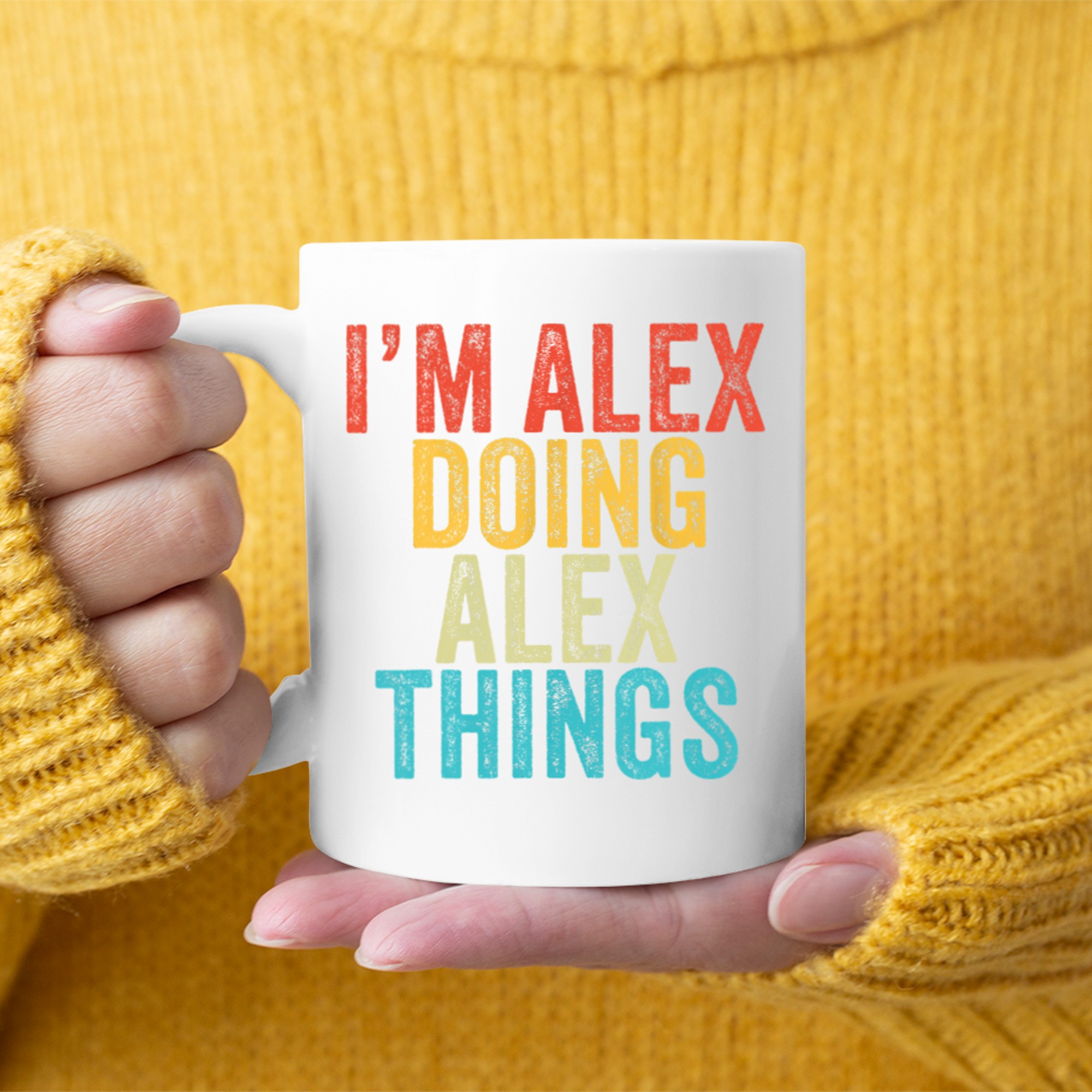 I'm Alex Doing Alex Things Funny Birthday Vintage Mug