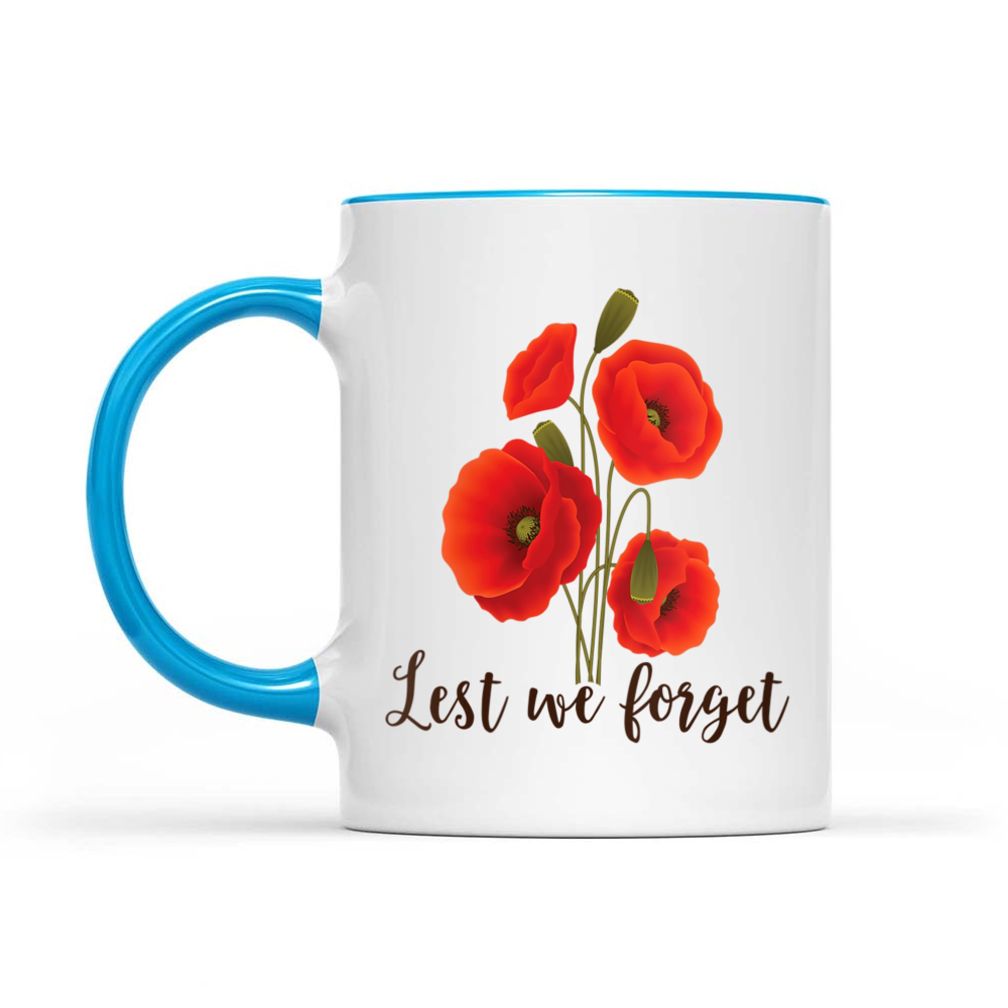 Lest We Forget Poppy Flower Remembrance Day Memorial Tribute Mug